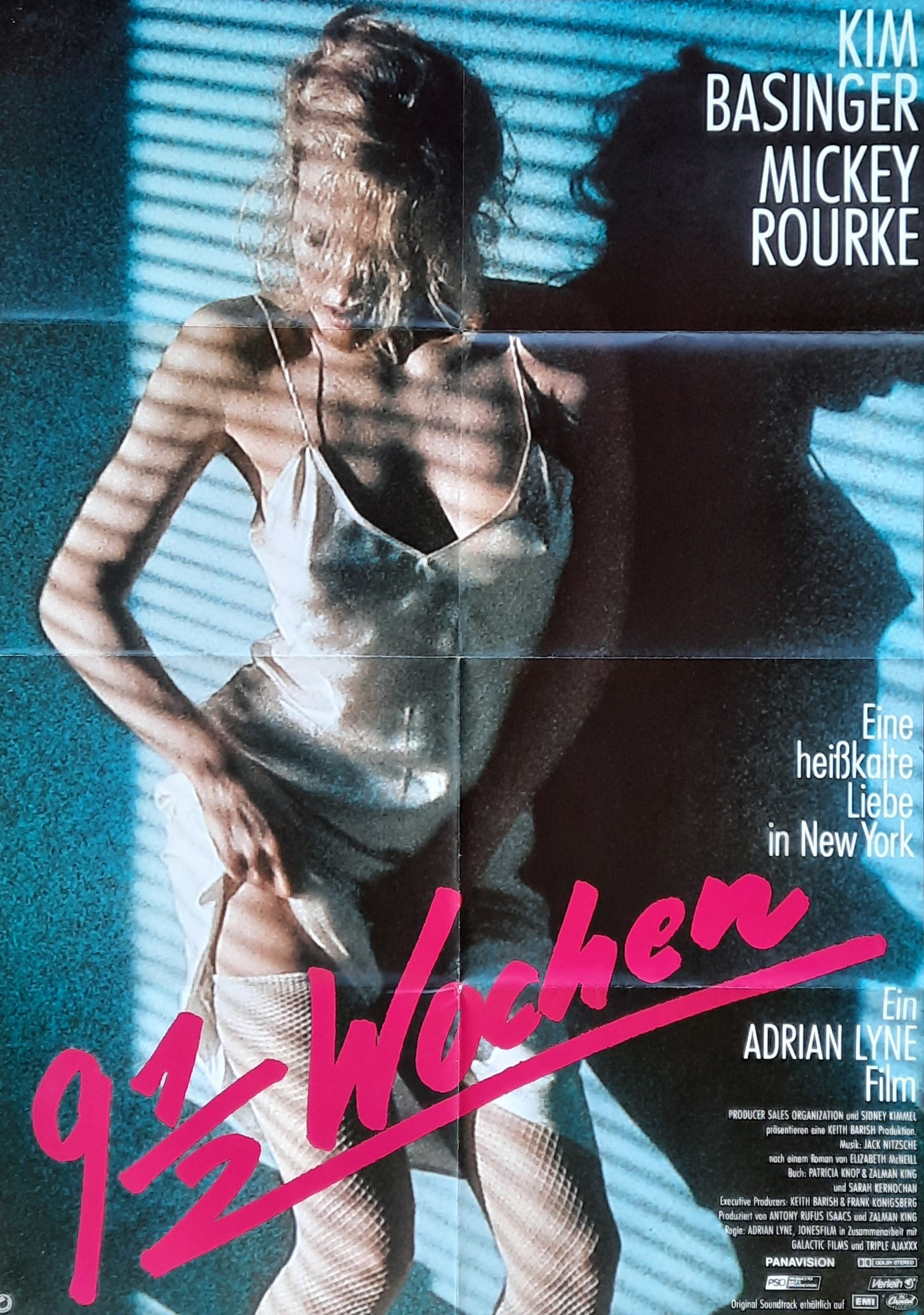 9 1 2 WEEKS Original Movie Poster 1986 Basinger Rourke German 1-Sheet