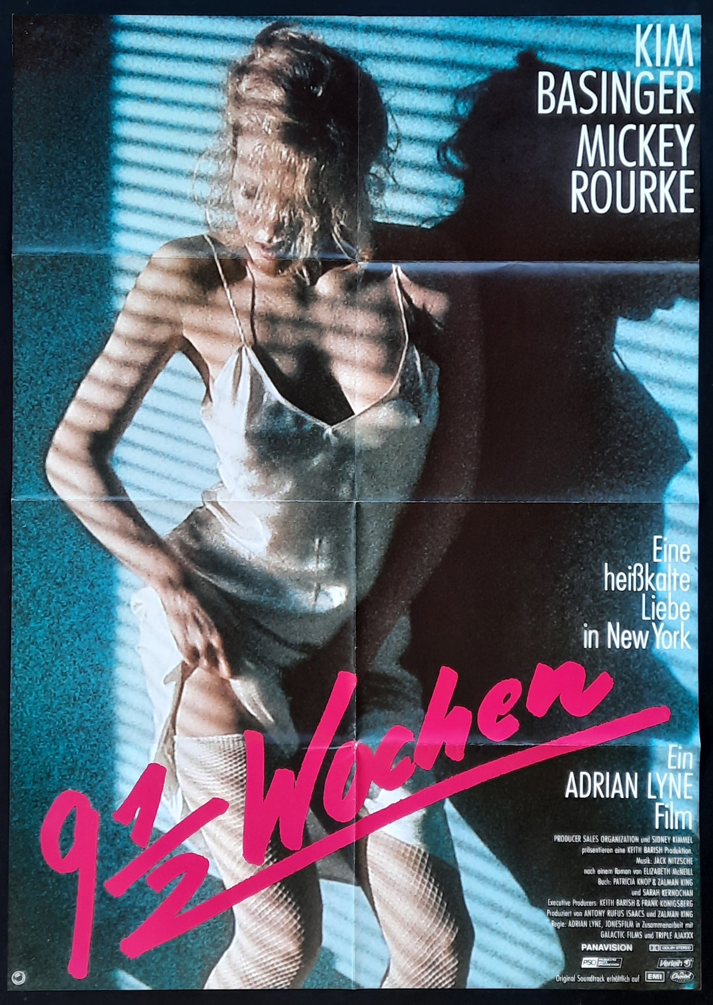 9 1 2 WEEKS Original Movie Poster 1986 Basinger Rourke German 1-Sheet 1