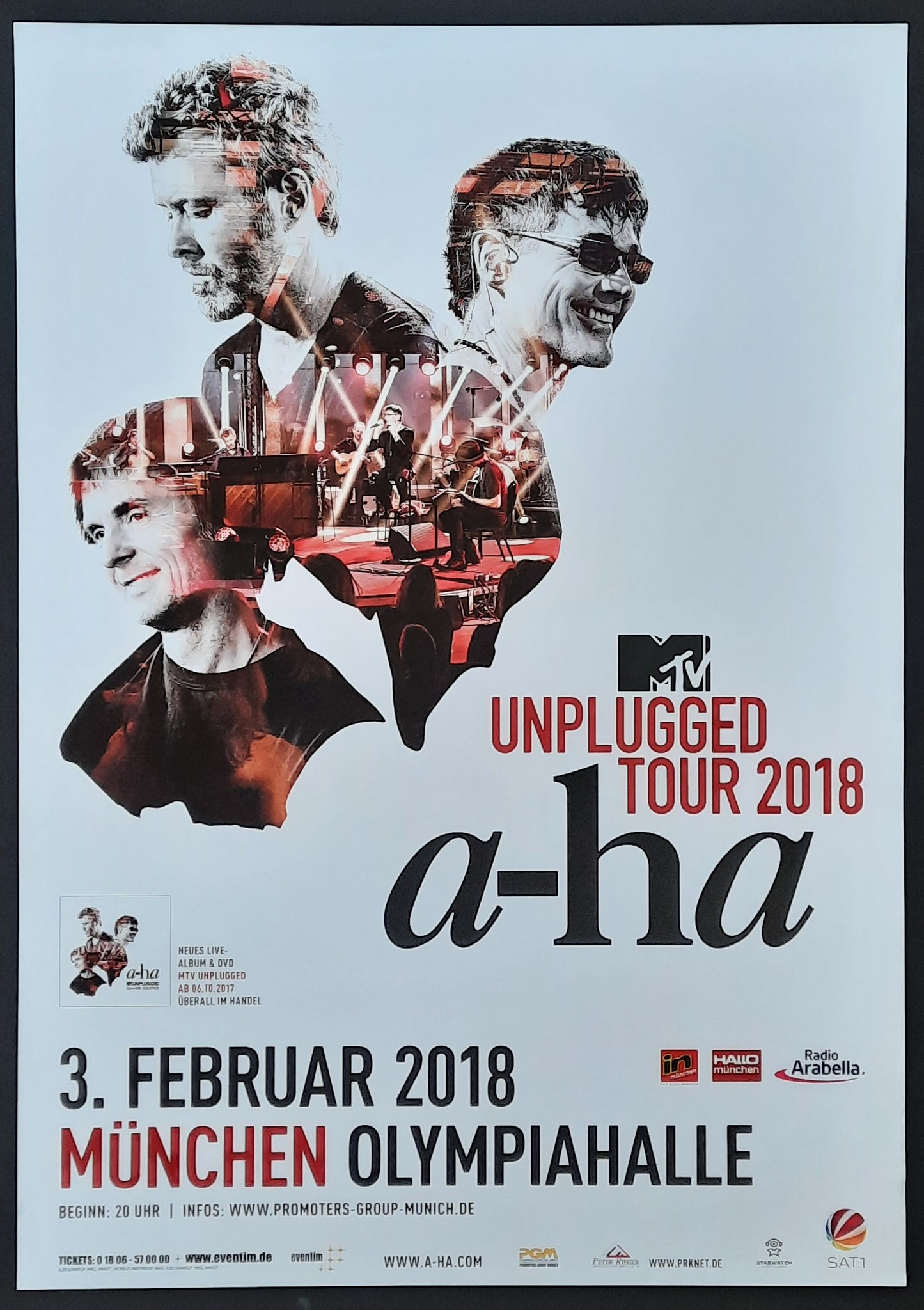 A-HA Original Concert Poster February 3, 2018 Munich Germany