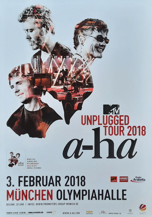 A-HA Original Concert Poster February 3, 2018 Munich Germany