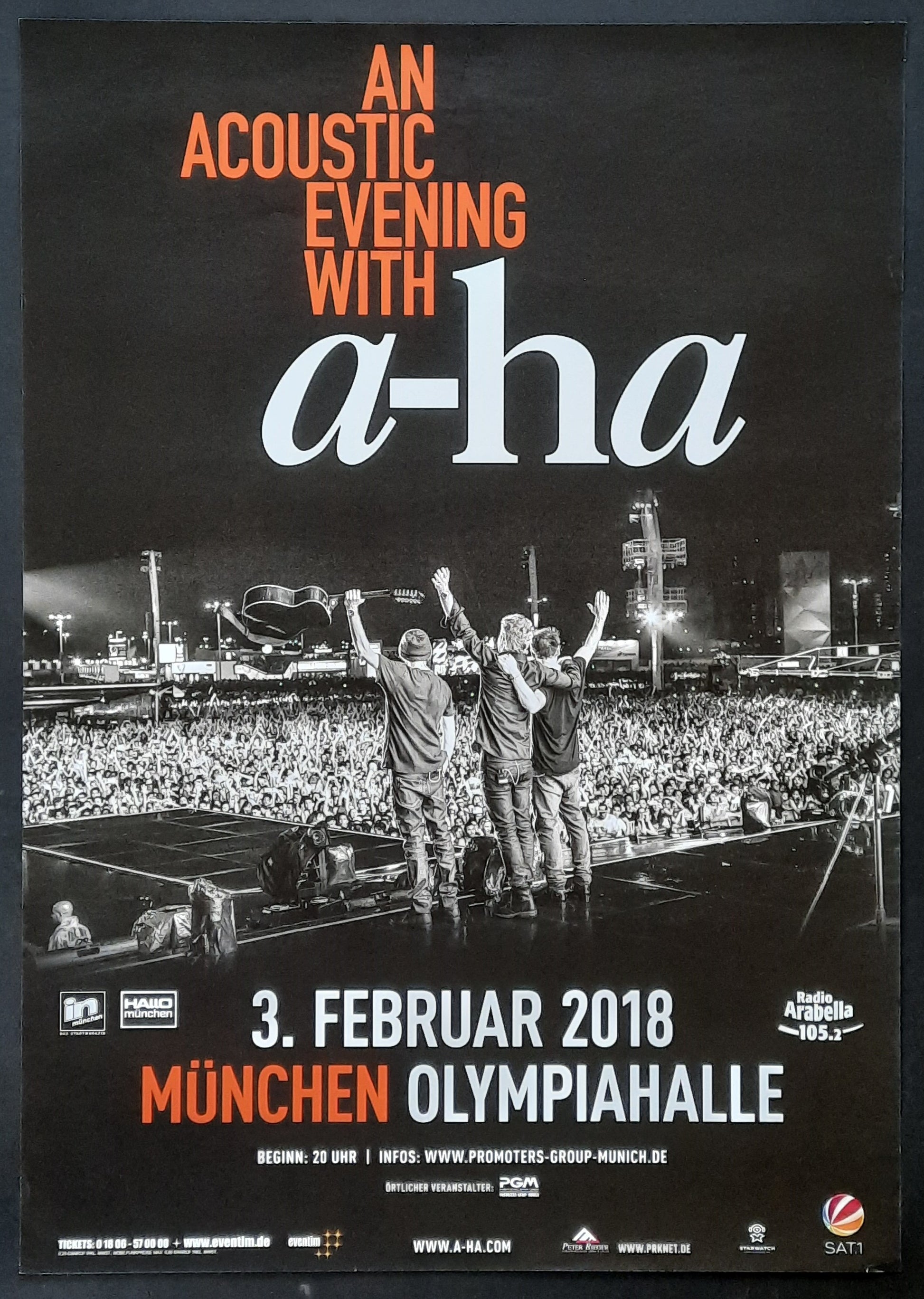 A-HA Original Concert Poster February 3, 2018 Munich Germany (2) 1
