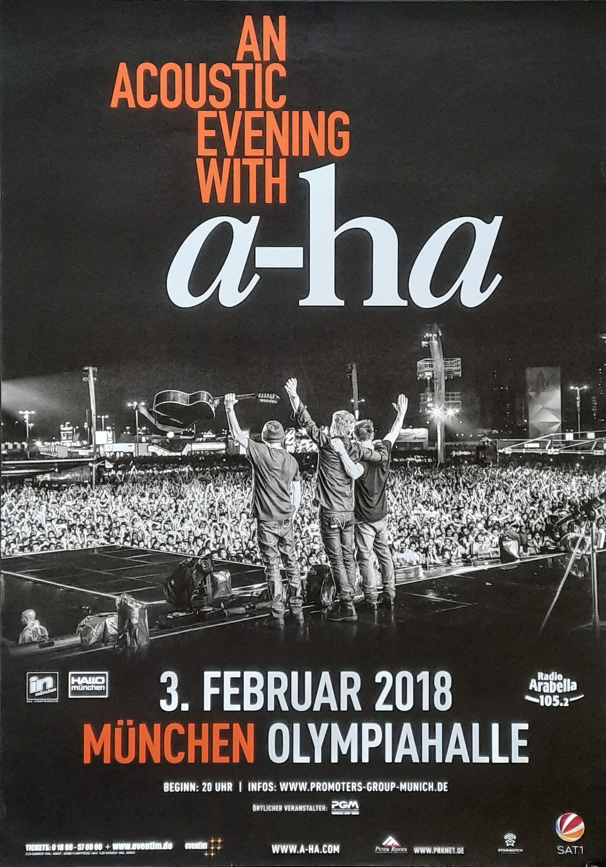 A-HA Original Concert Poster February 3, 2018 Munich Germany (2) 1