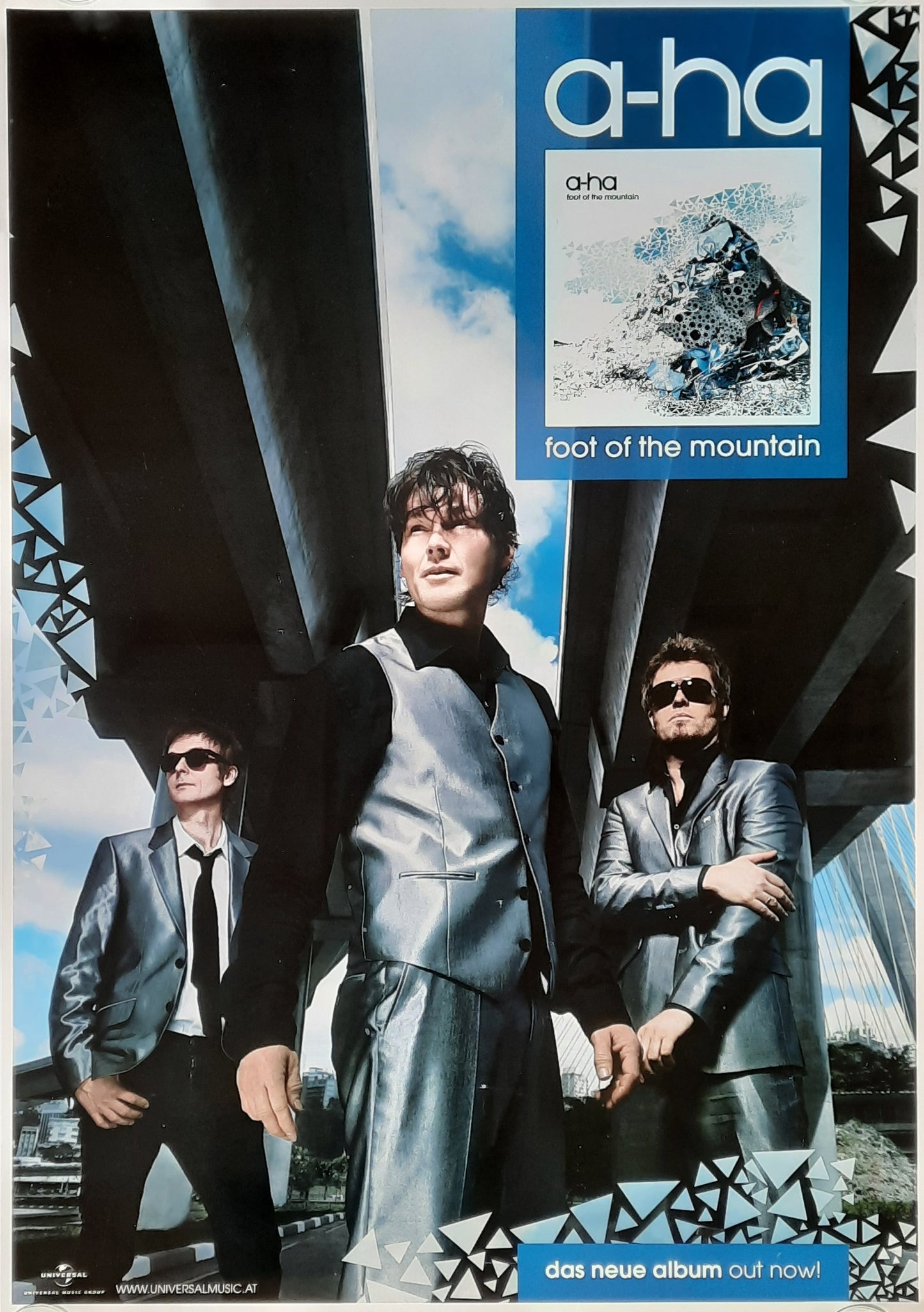 A-HA Original Promotion Poster - 2009 Album "Foot Of The Mountain" Album