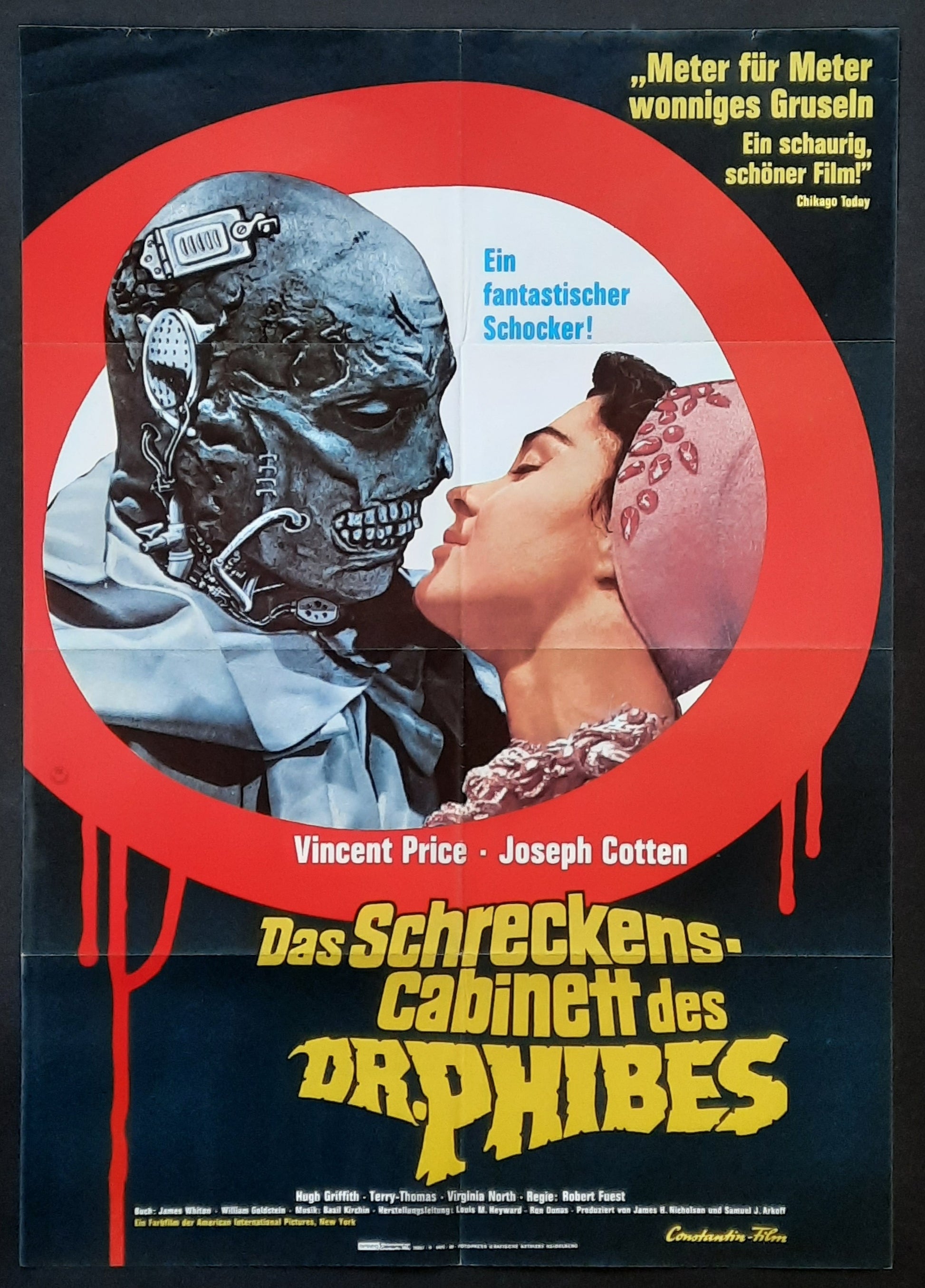 ABOMINABLE DR. PHIBES Original Movie Poster 1971 Vincent Price Germany 1