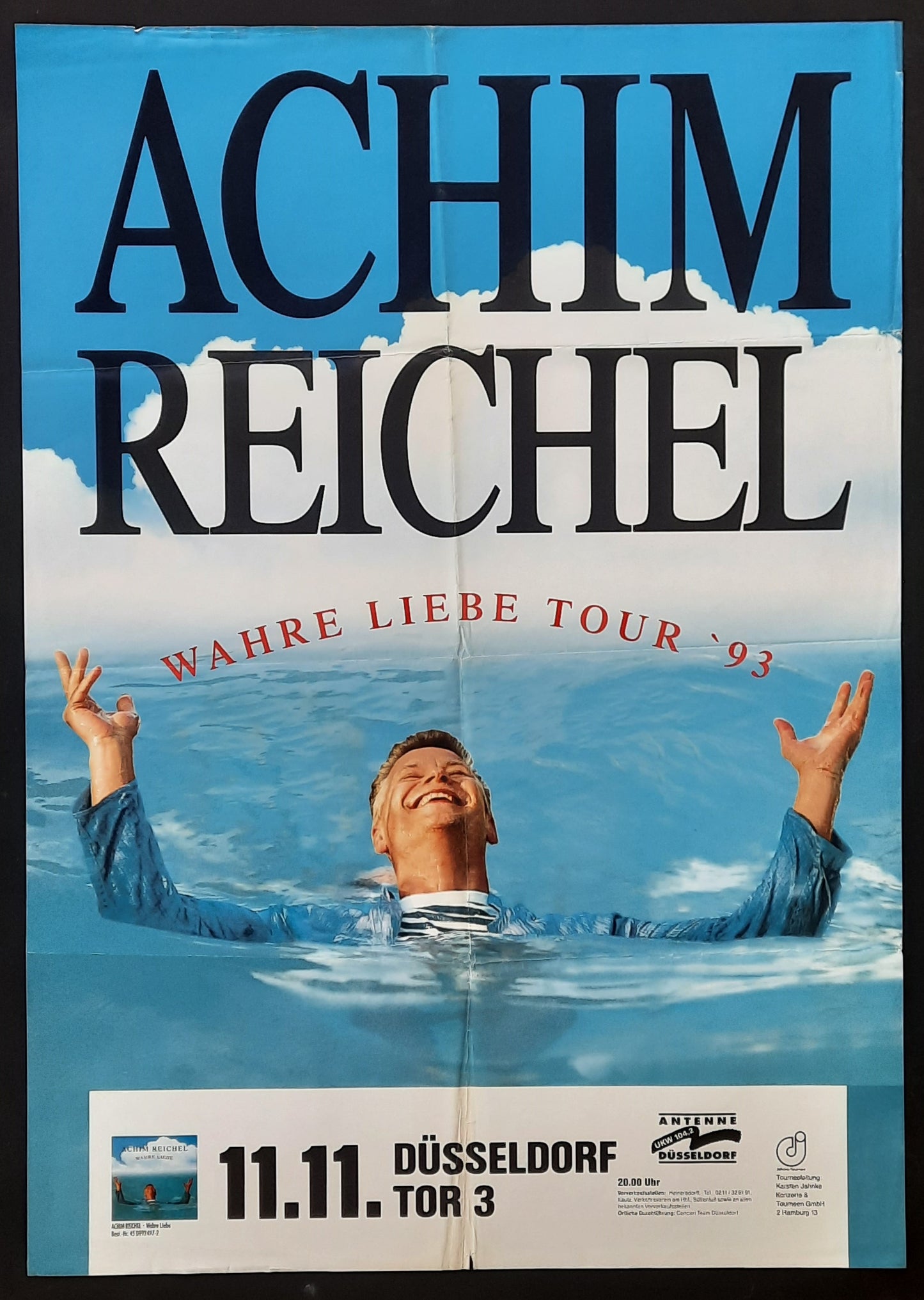 ACHIM REICHEL Original Concert Poster November 11, 1993 Duesseldorf Germany