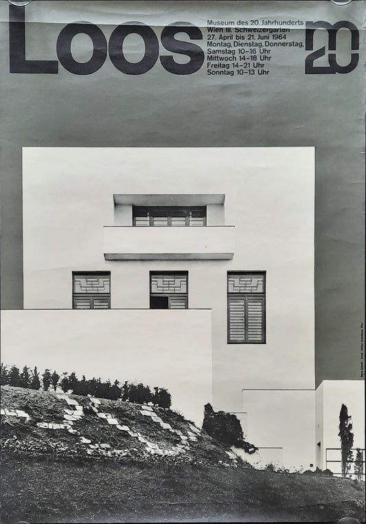 ADOLF LOOS Original Exhibition Poster 1964 Vienna Austria