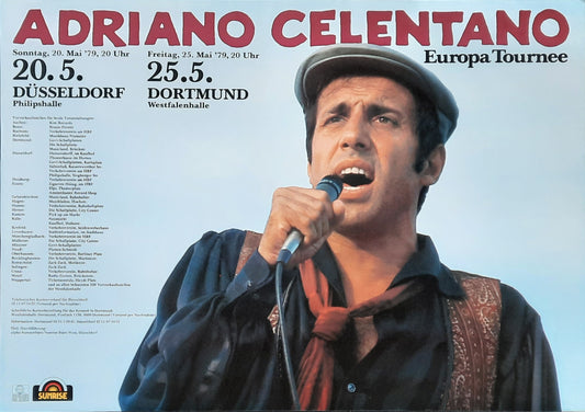 ADRIANO CELENTANO Original Concert Poster 1979 Duesseldorf Dotmund Germany 1