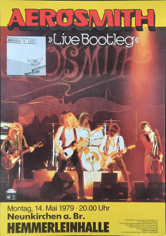 AEROSMITH Original Concert Poster May 14, 1979 Neunkirchen Germany 1