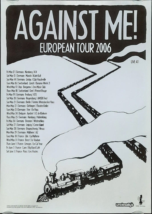 AGAINST ME! Original Concert Poster 2006 European Tour