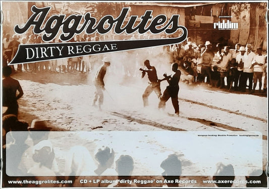 AGGROLITES Original Concert Poster 2003 Dirty Reggae Tour