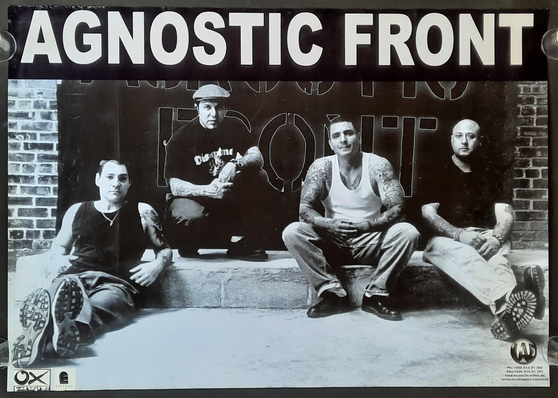 AGNOSTIC FRONT Original Concert Poster 2005 Tour 1