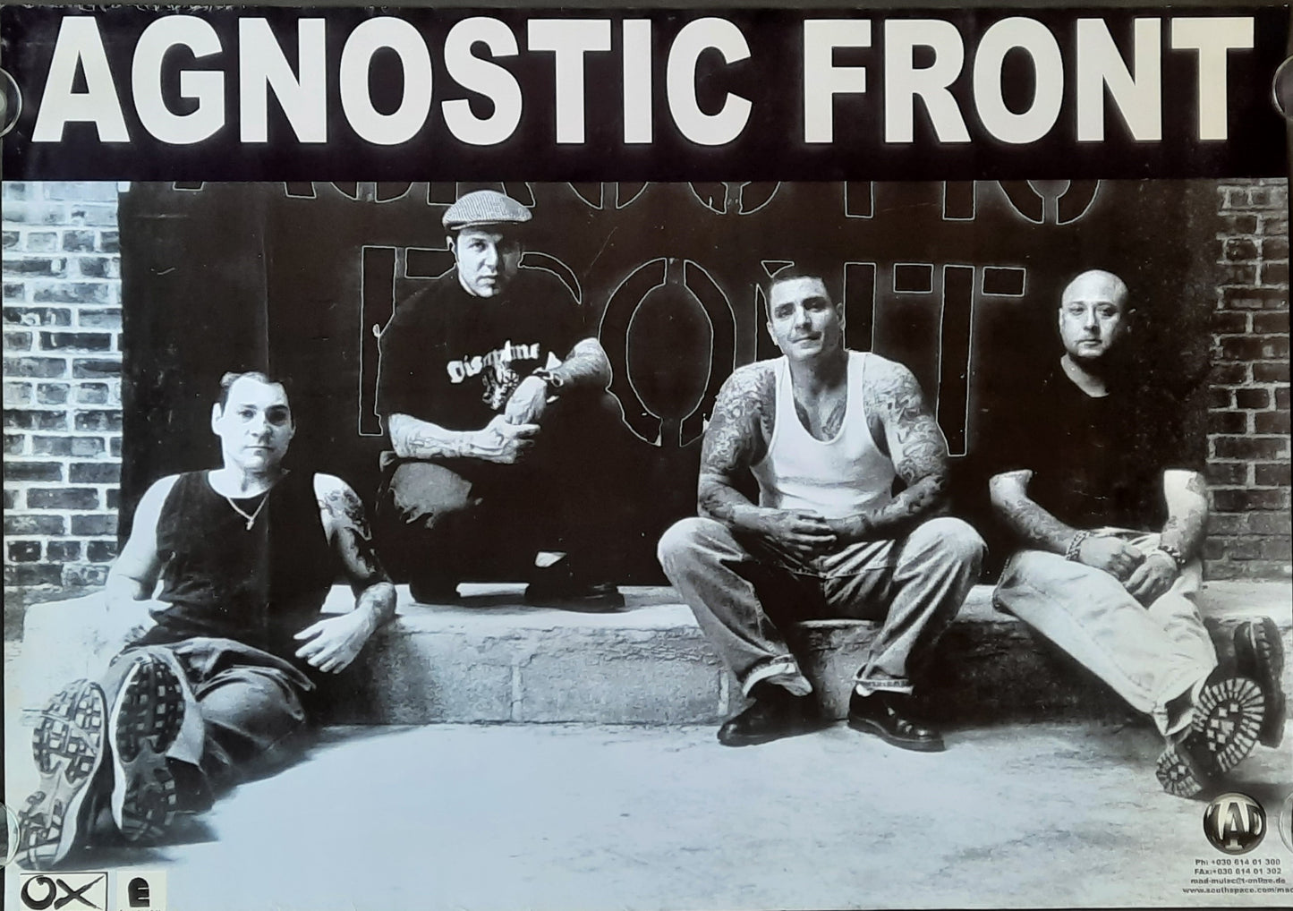 AGNOSTIC FRONT Original Concert Poster 2005 Tour 1