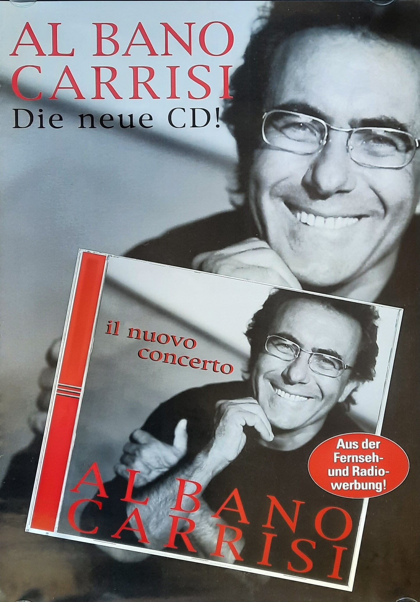AL BANO CARRISI 1995 Original Promotion Poster - Album IL NUOVO CONCERTO