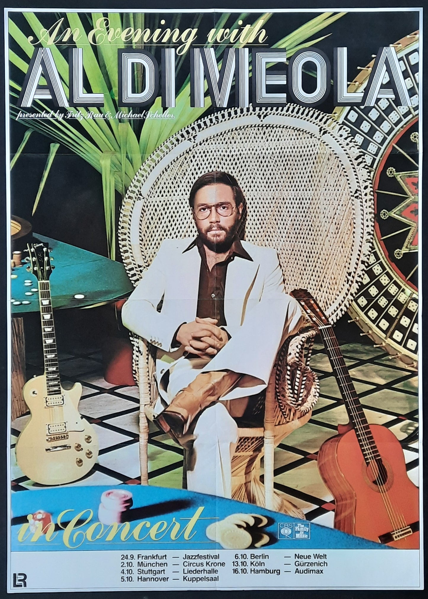 AL DI MEOLA Original Concert Poster 1978 Germany