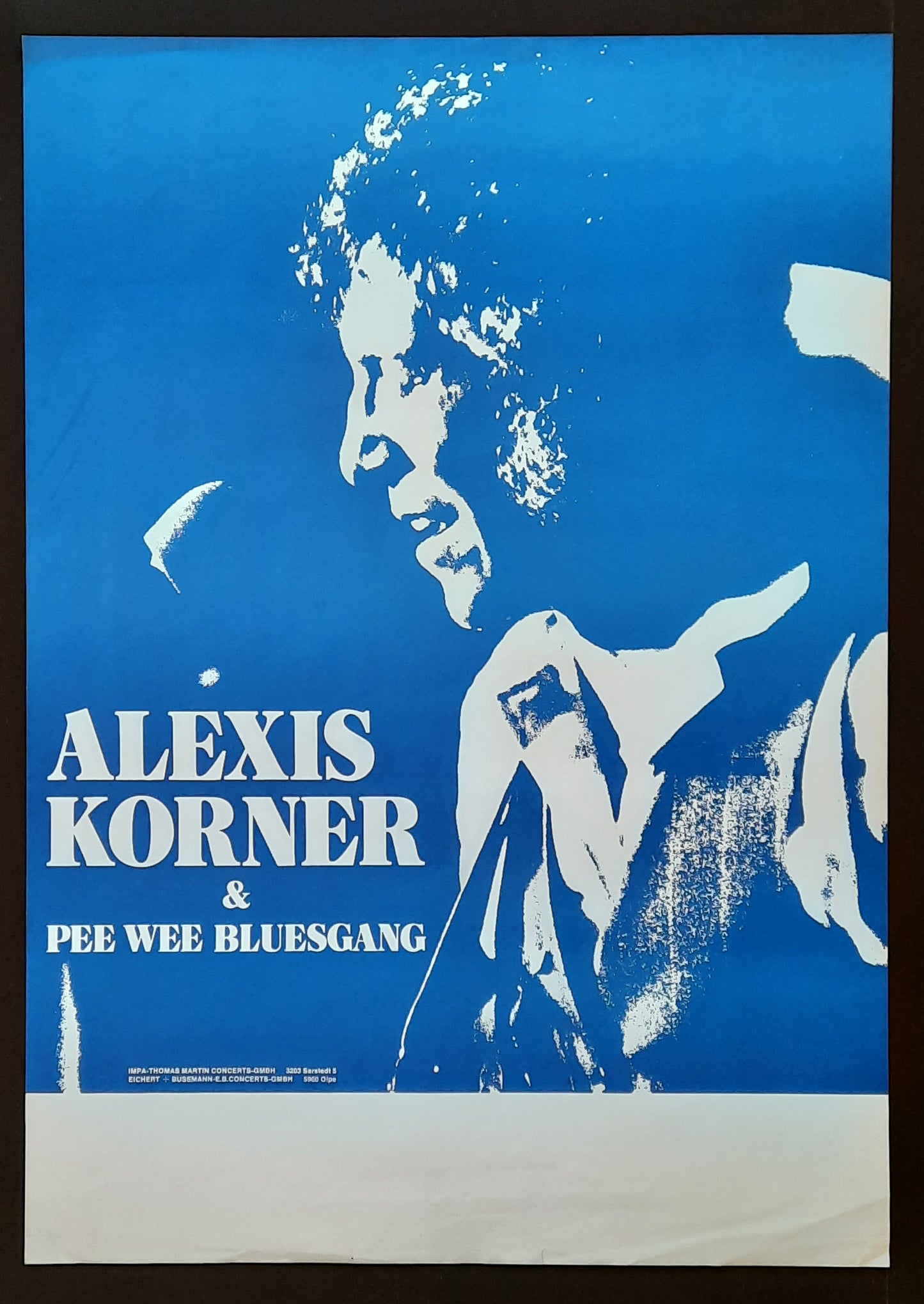 ALEXIS KORNER Original Concert Poster - 1980 Germany 1st print 2