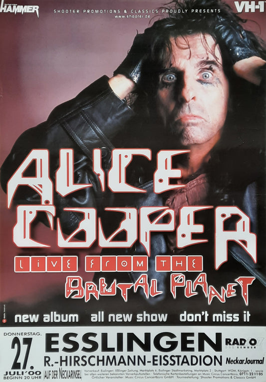 ALICE COOPER Original Concert Poster July 27, 2000 Esslingen Germany