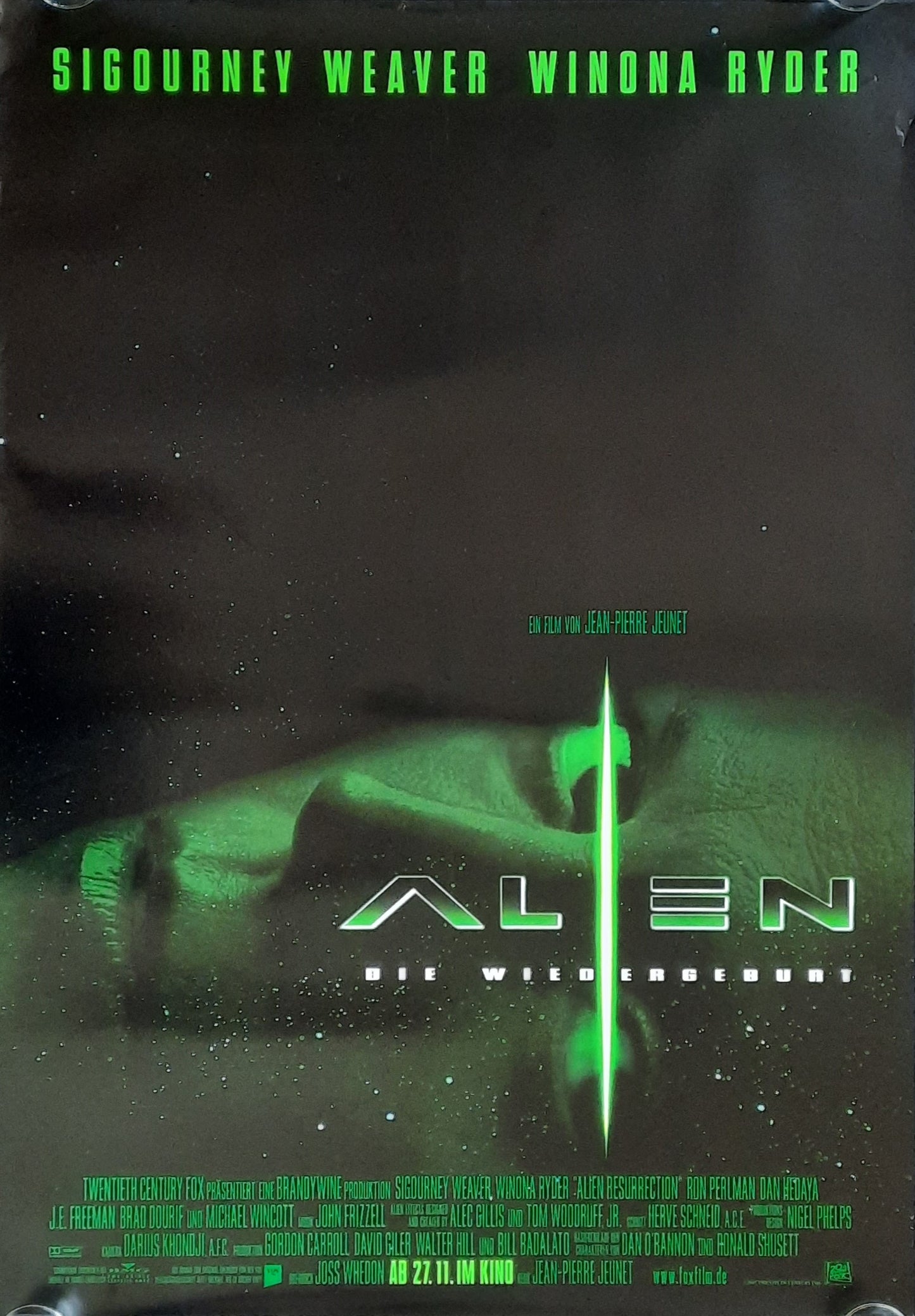 ALIEN - RESURRECTION Original Movie Poster 1997 Weaver German 1-Sheet ROLLED 1