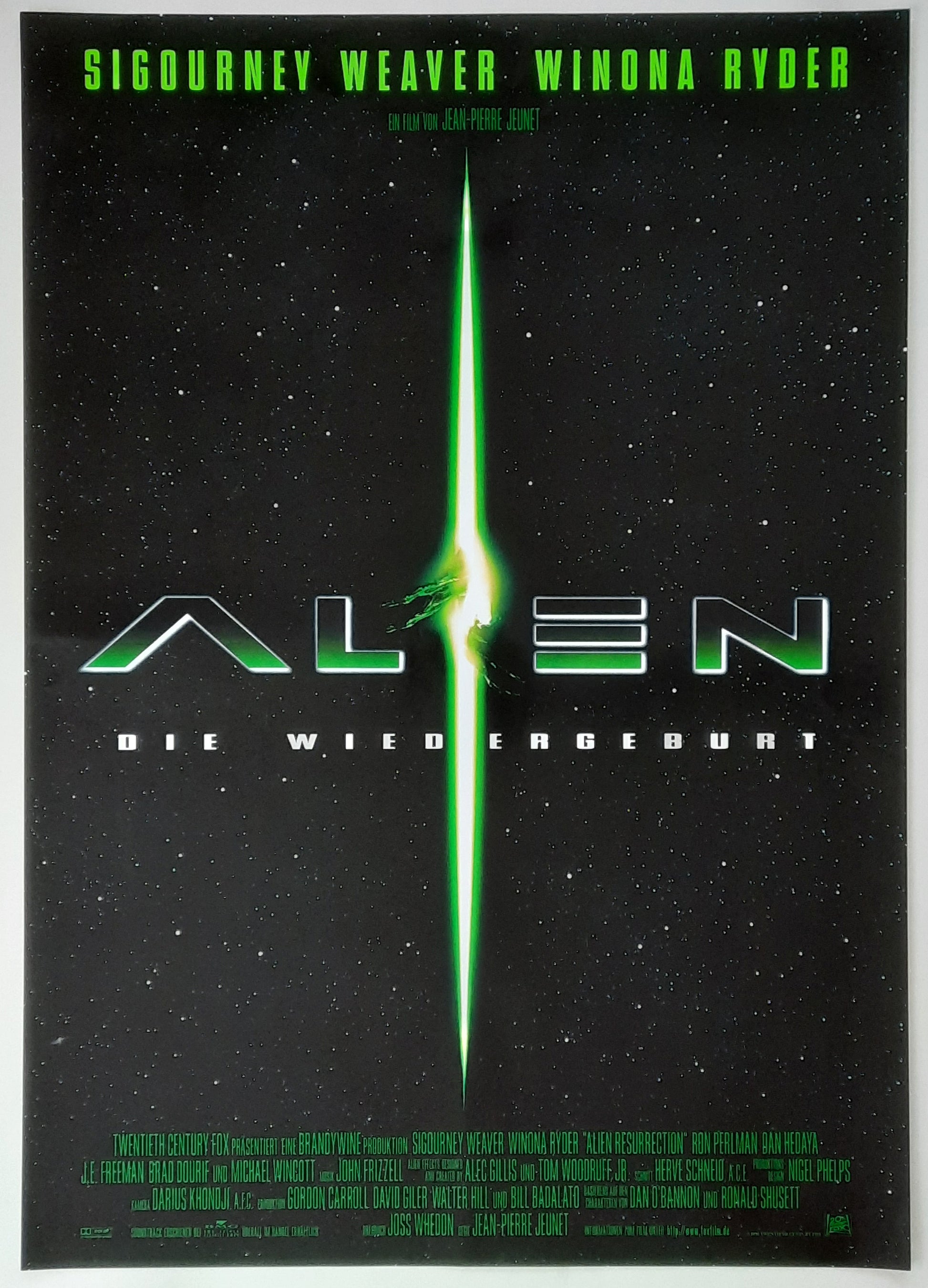 ALIEN RESURRECTION Original Movie Poster 1997 Sigourney Weaver German 1-Sheet ROLLED! 2
