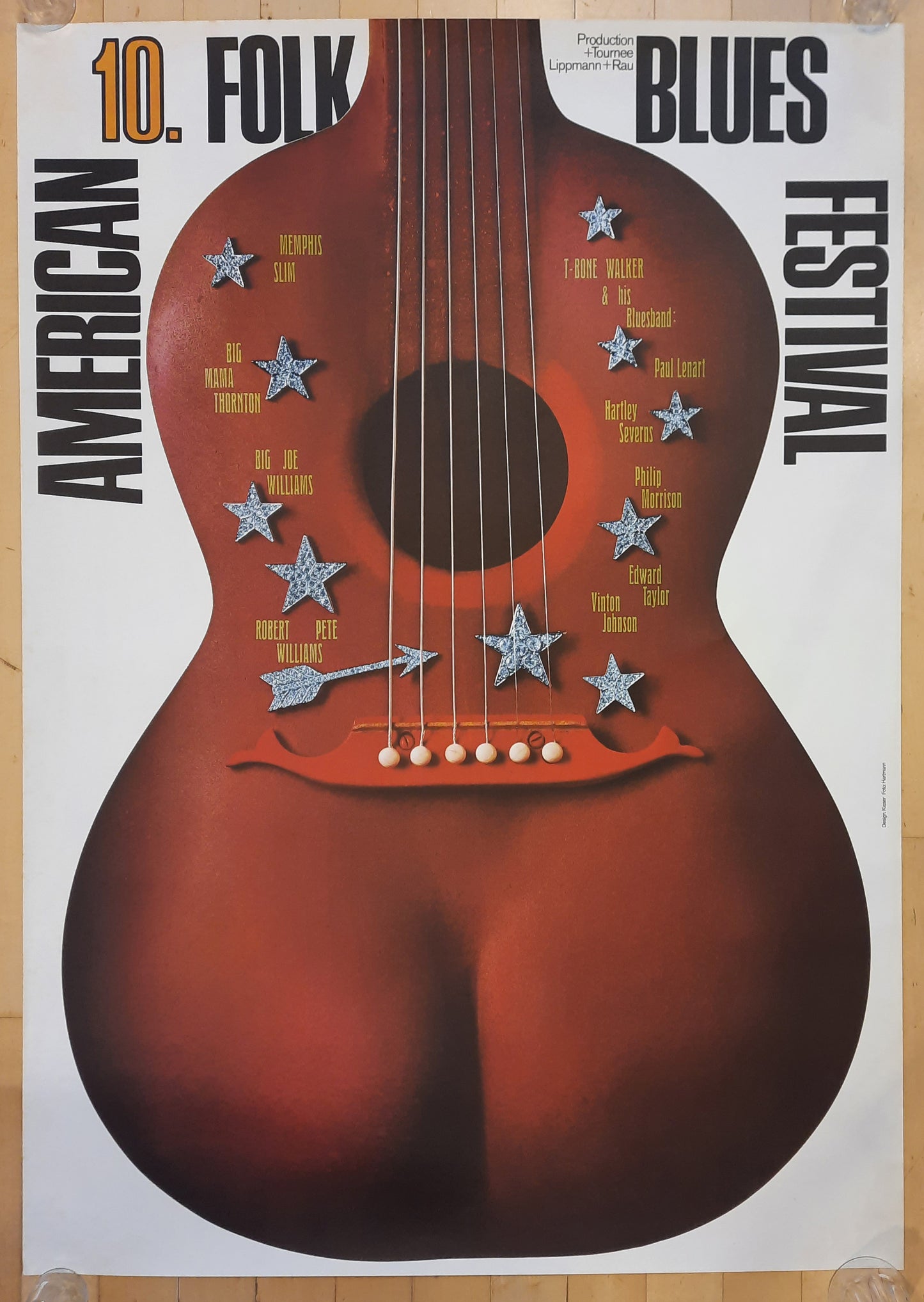 AMERICAN FOLK BLUES FESTIVAL Original Concert Poster 1972 Germany Subway Poster by Kieser 2
