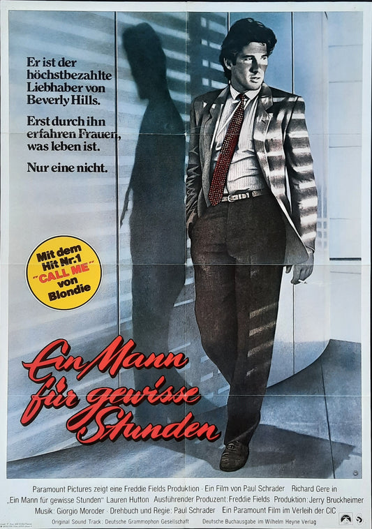 AMERICAN GIGOLO Original Movie Poster 1980 Richard Gere German 1-Sheet 1