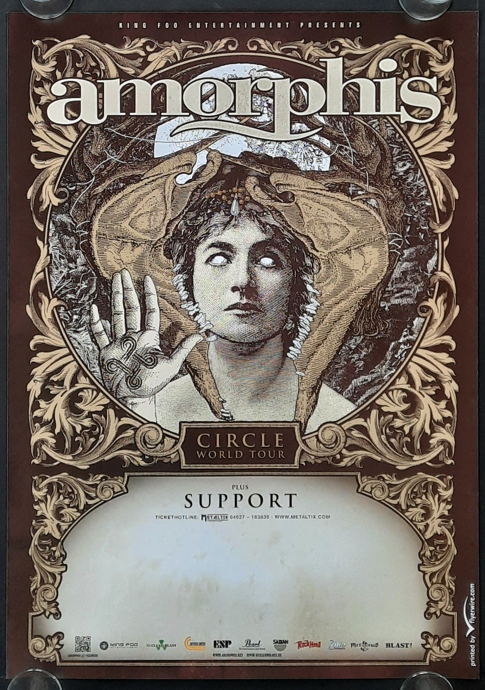 AMORPHIS Original Concert Poster 2013 Circle World Tour 42x59d (30)