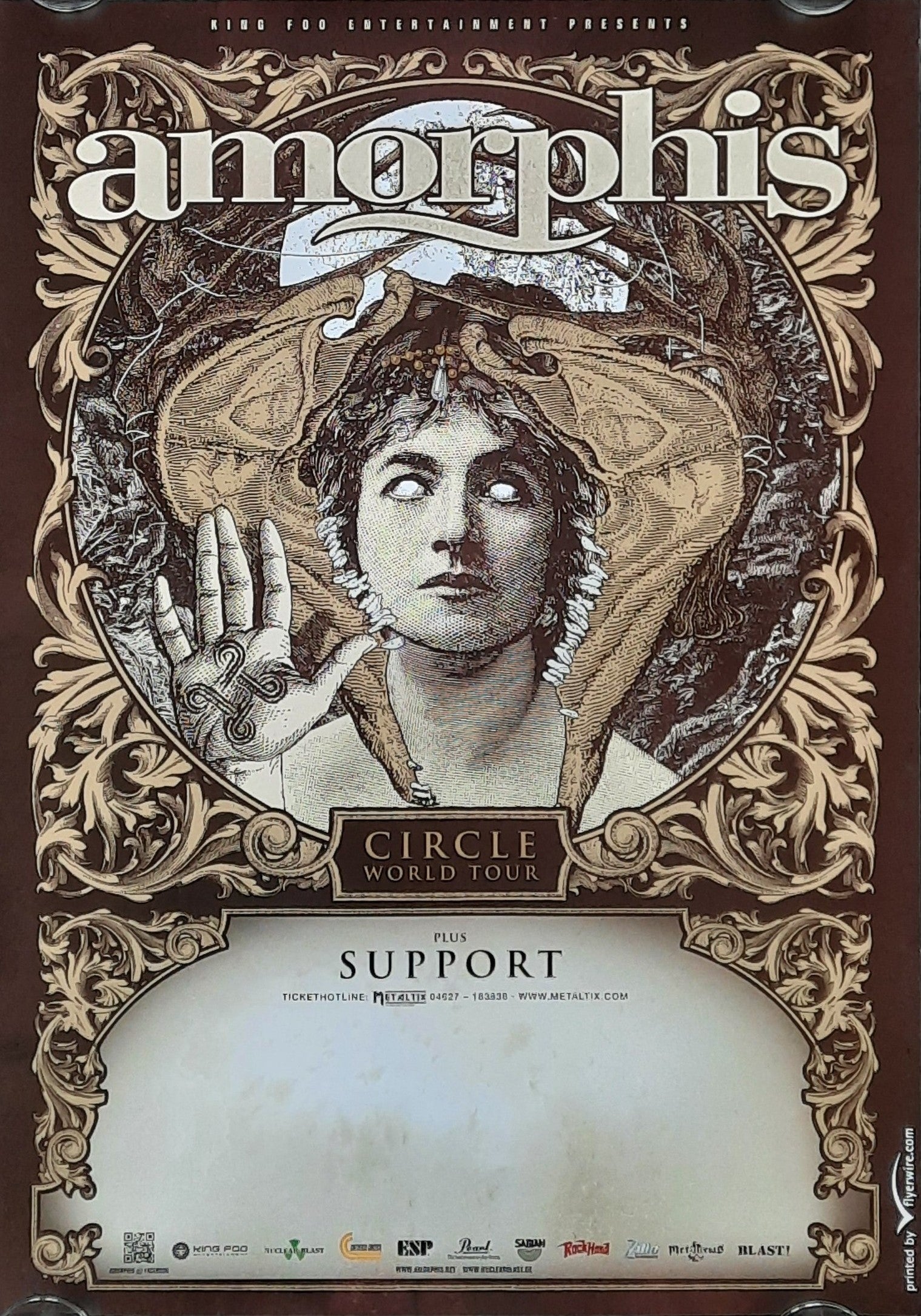 AMORPHIS Original Concert Poster 2013 Circle World Tour 42x59d (30)