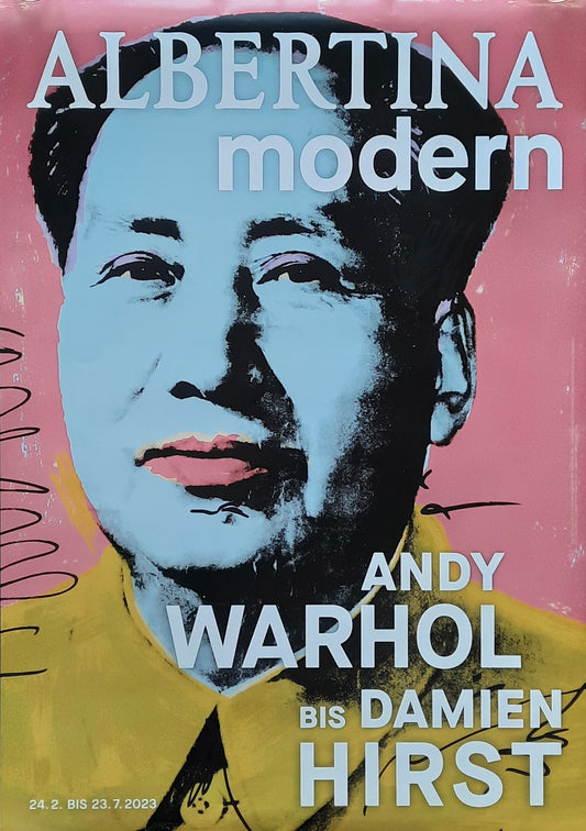 ANDY WARHOL - DAMIEN HIRST 2023 Original Exhibition Poster - Albertina Vienna Austria