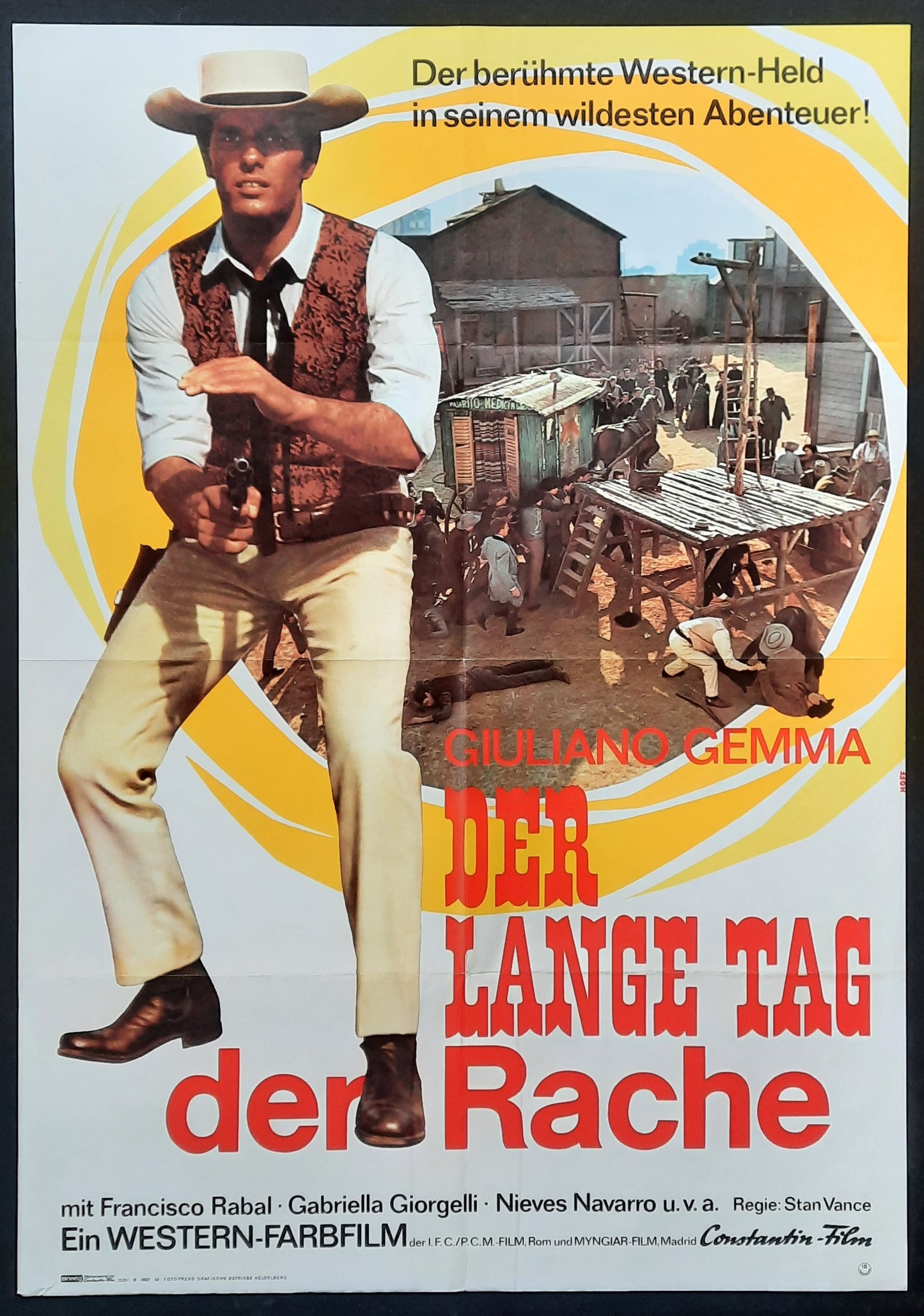 ANGEL FACE Original Movie Poster 1967 Giuliano Gemma German 1-Sheet Poster