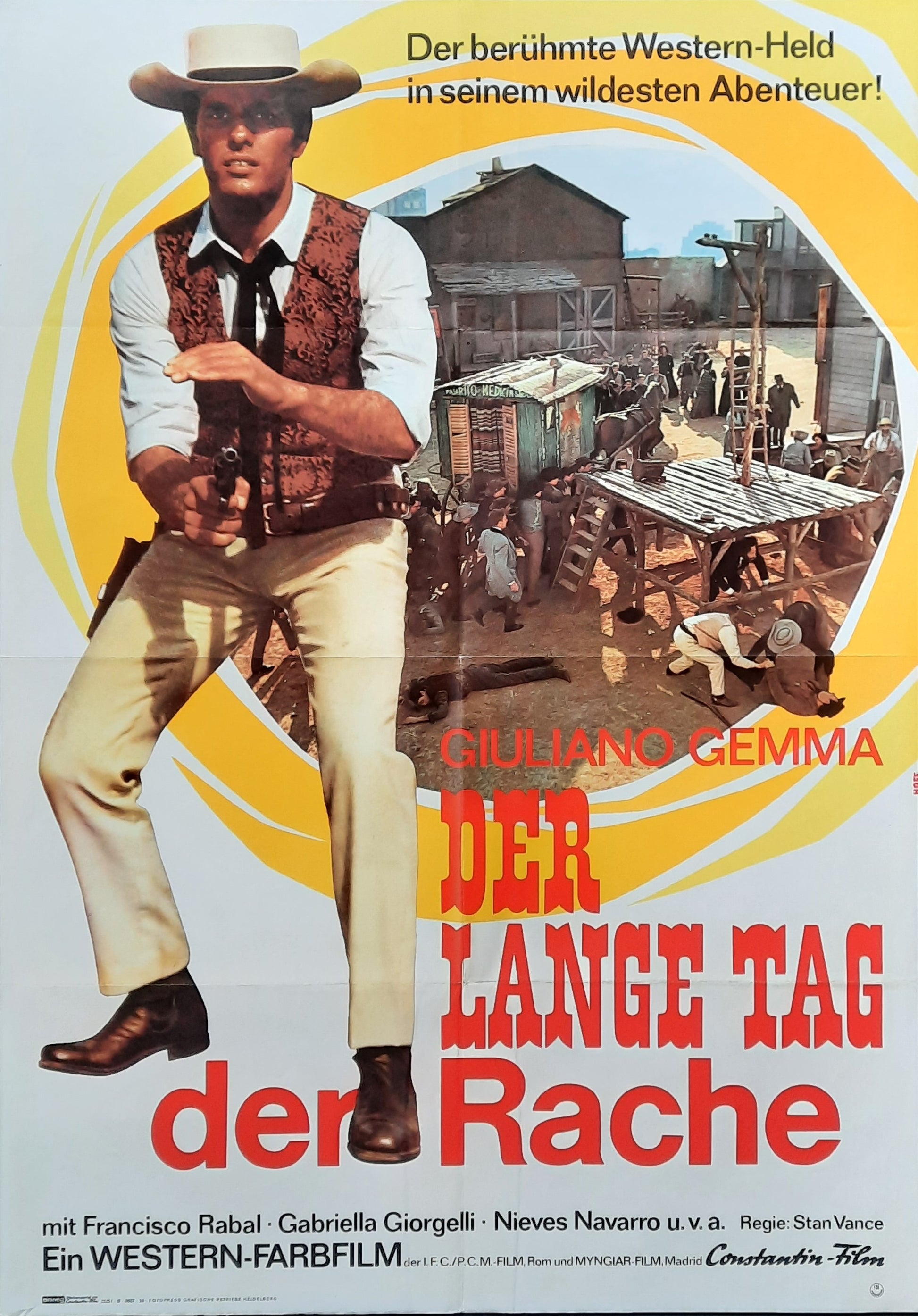 ANGEL FACE Original Movie Poster 1967 Giuliano Gemma German 1-Sheet Poster