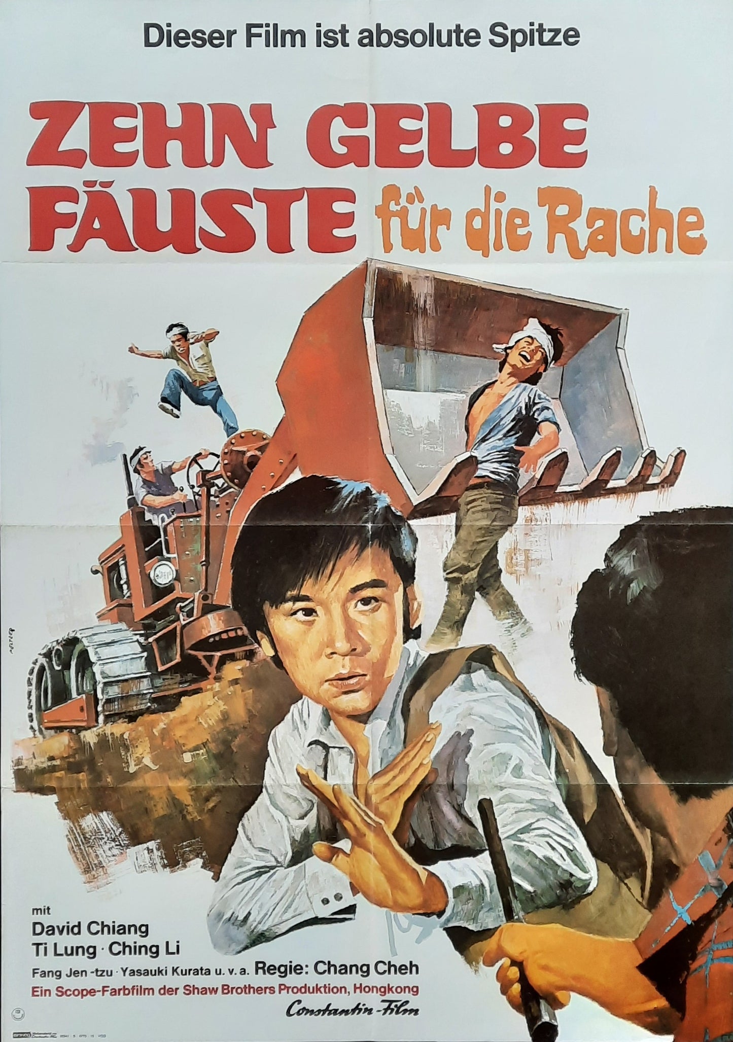 ANGRY GUEST Original Movie Poster 1972 Chang Cheh German 1-Sheet
