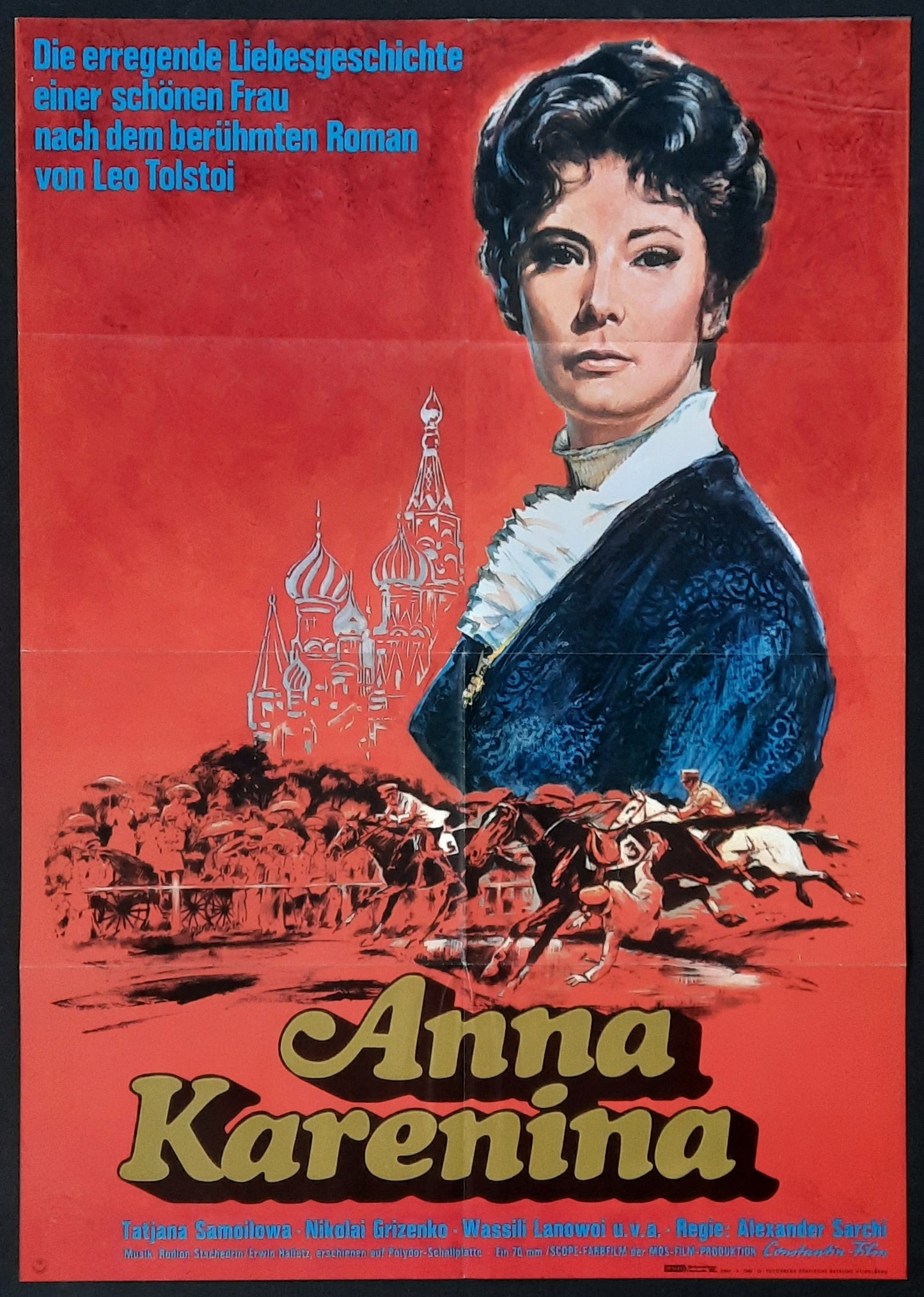 ANNA KARENINA Original Movie Poster 1967 Alexander Sachi German 1-Sheet
