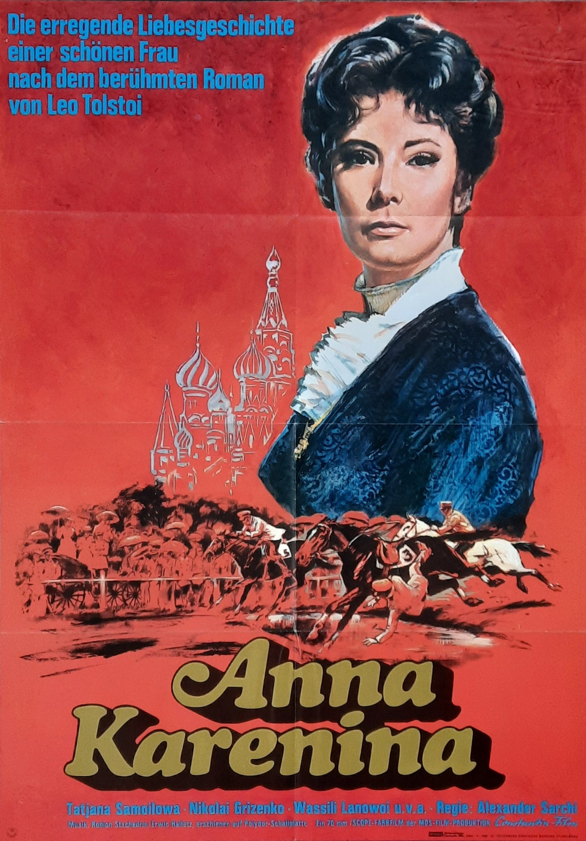 ANNA KARENINA Original Movie Poster 1967 Alexander Sachi German 1-Sheet