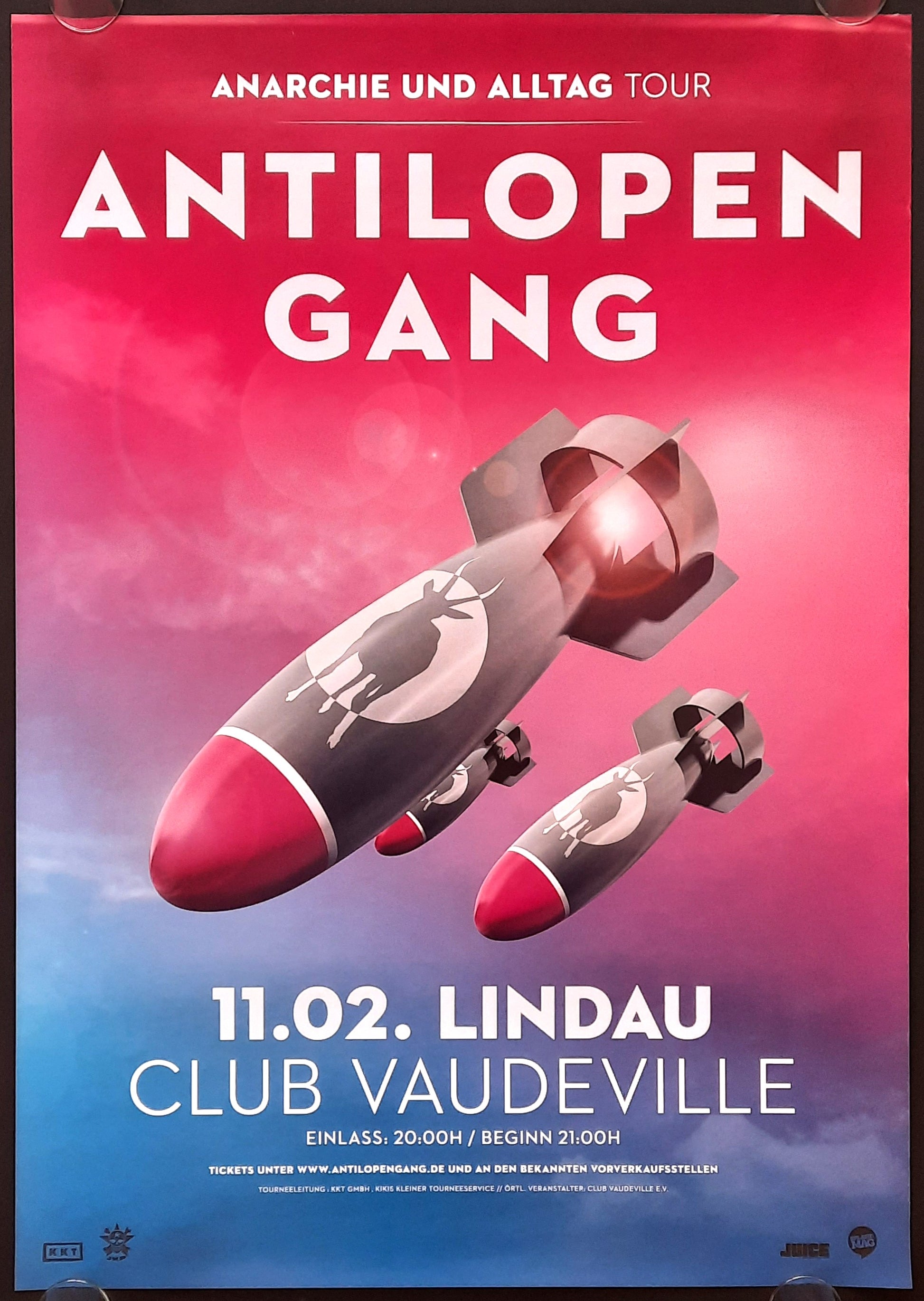 ANTILOPEN GANG Original Concert Poster February 11, 2017 Lindau Germany 1