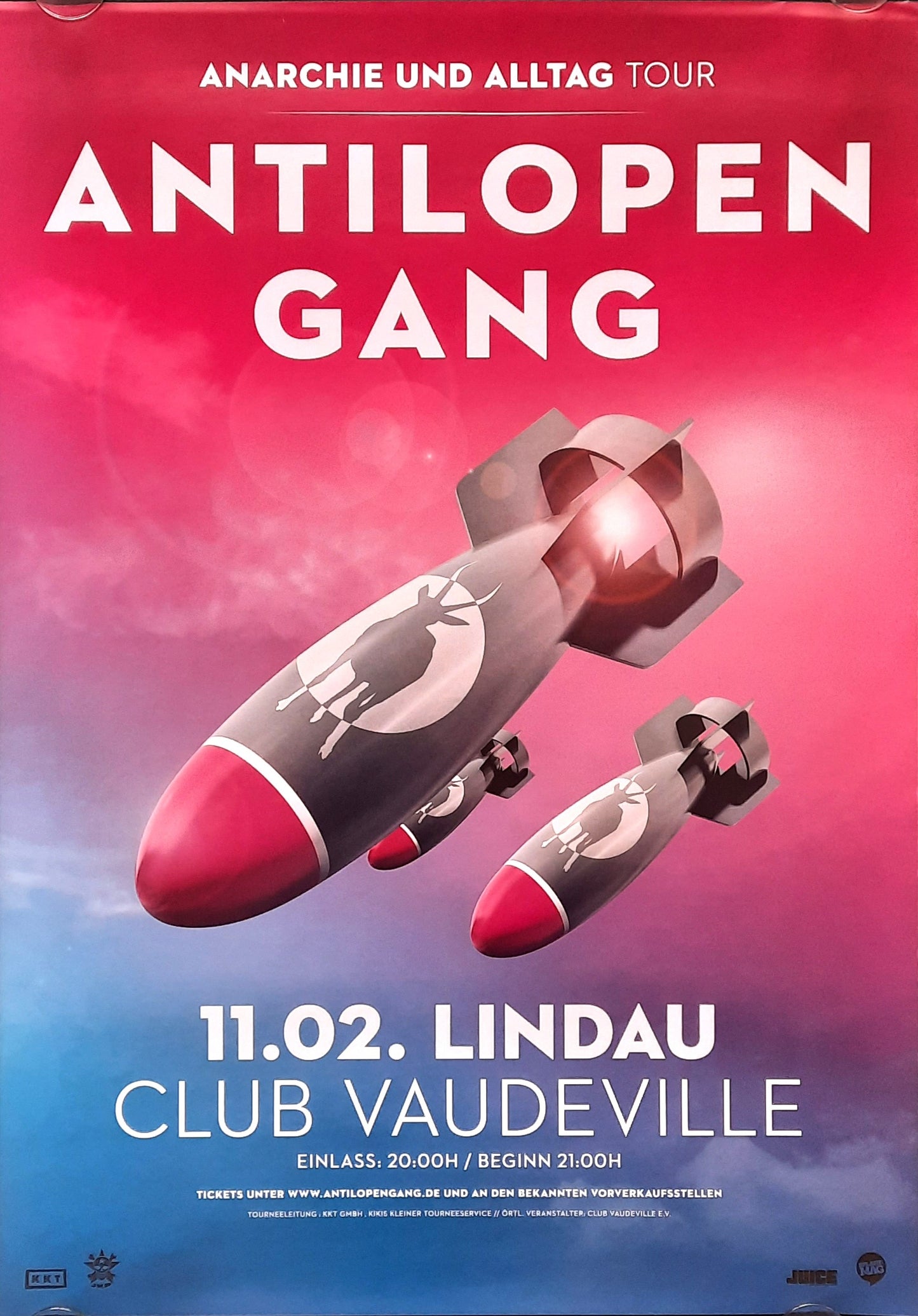 ANTILOPEN GANG Original Concert Poster February 11, 2017 Lindau Germany 1