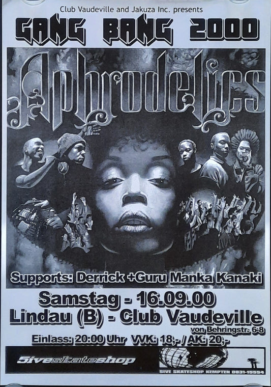 APHRODELICS Original Concert Poster September 16, 2000 Lindau Germany