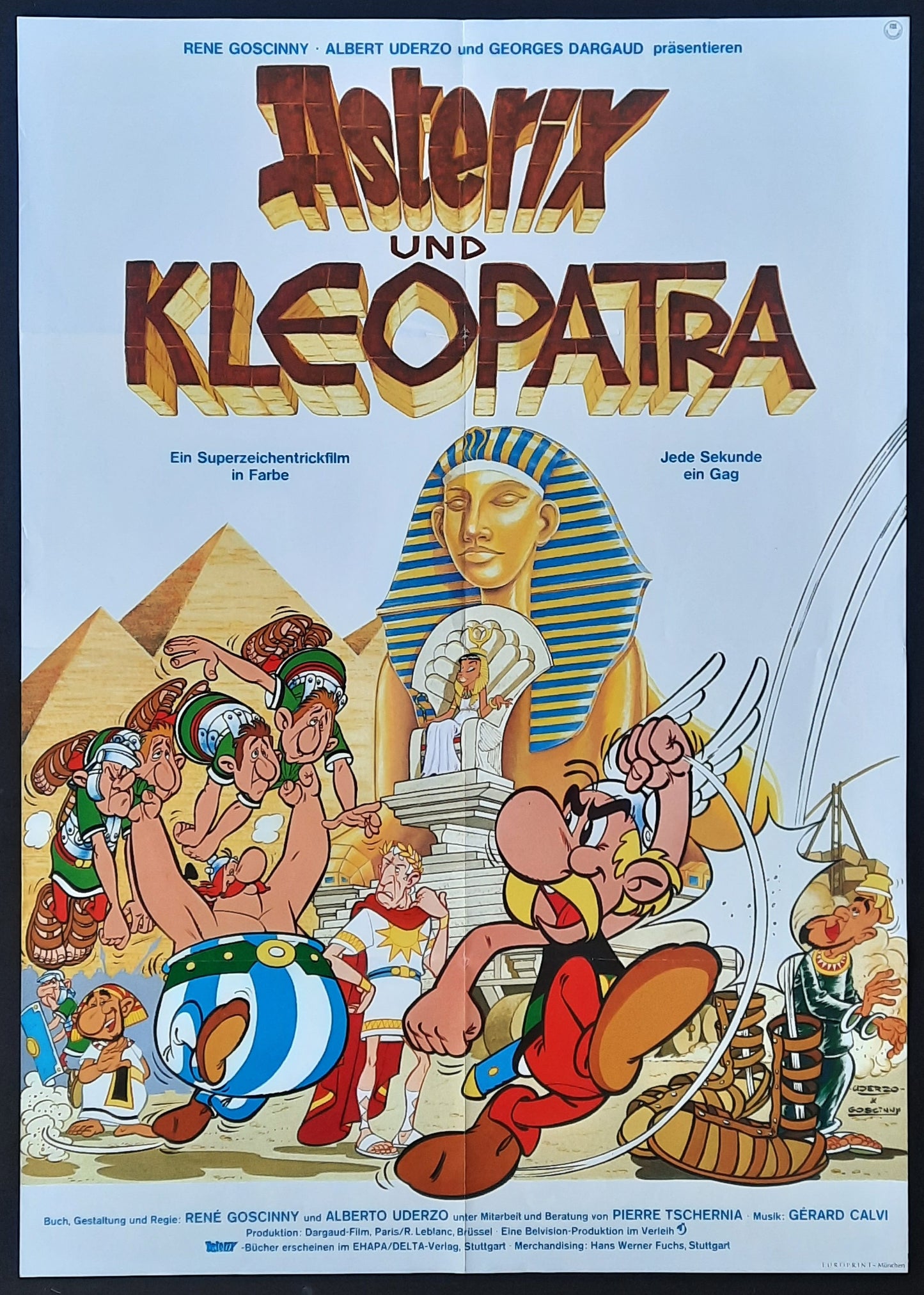 ASTERIX AND CLEOPATRA Original Movie Poster 1970s German 1-Sheet 1