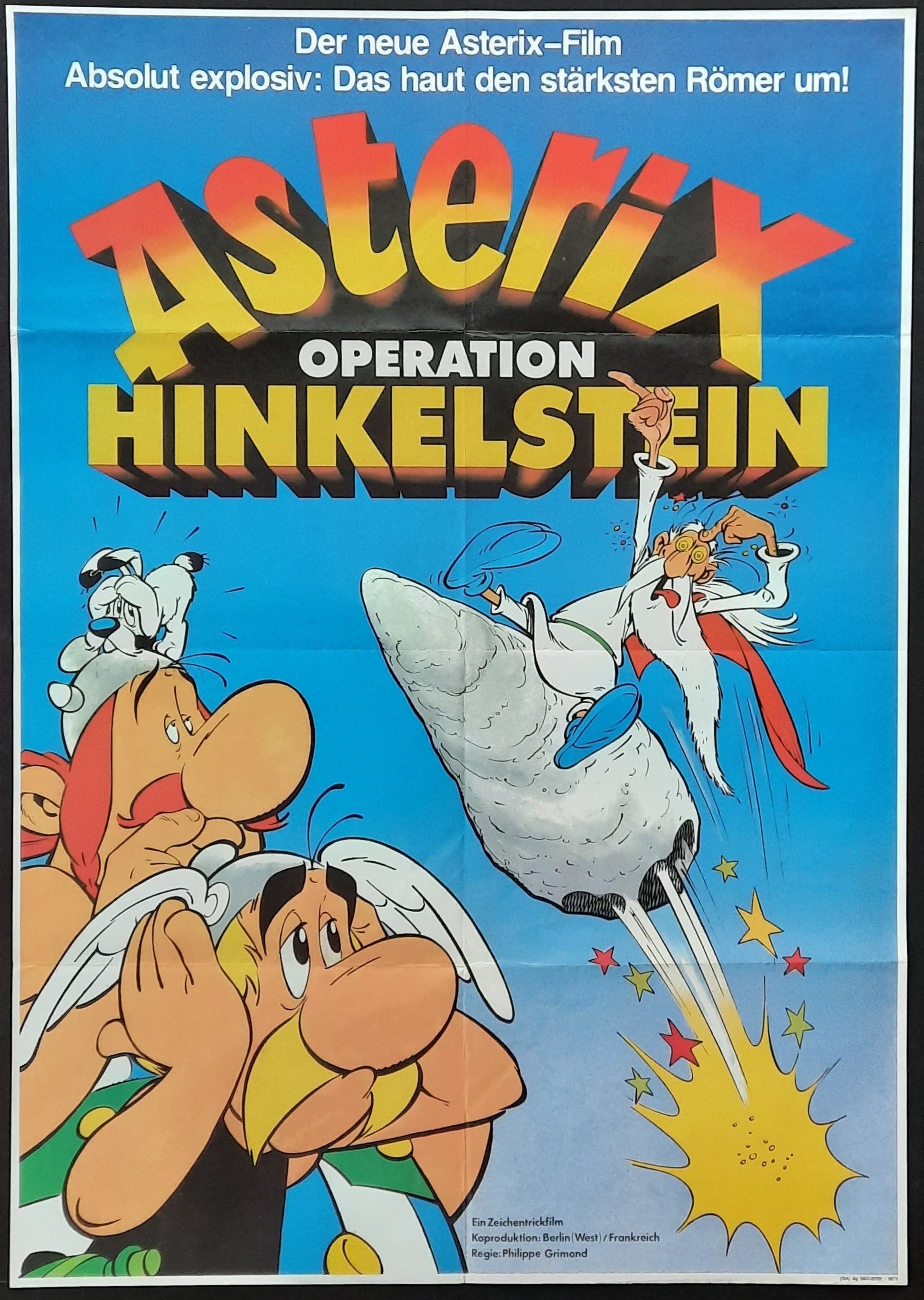 ASTERIX AND THE BIG FIGHT Original Movie Poster 1989 German 1-Sheet