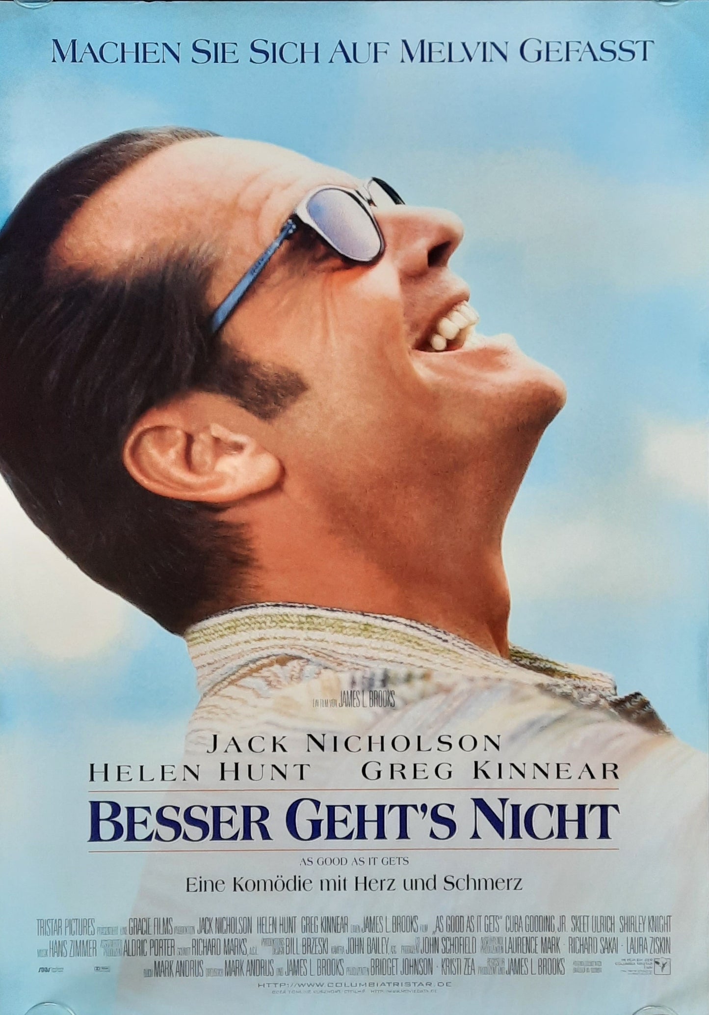 AS GOOD AS IT GETS Original Movie Poster 1997 Nicholson Hunt German 1-Sheet ROLLED 1