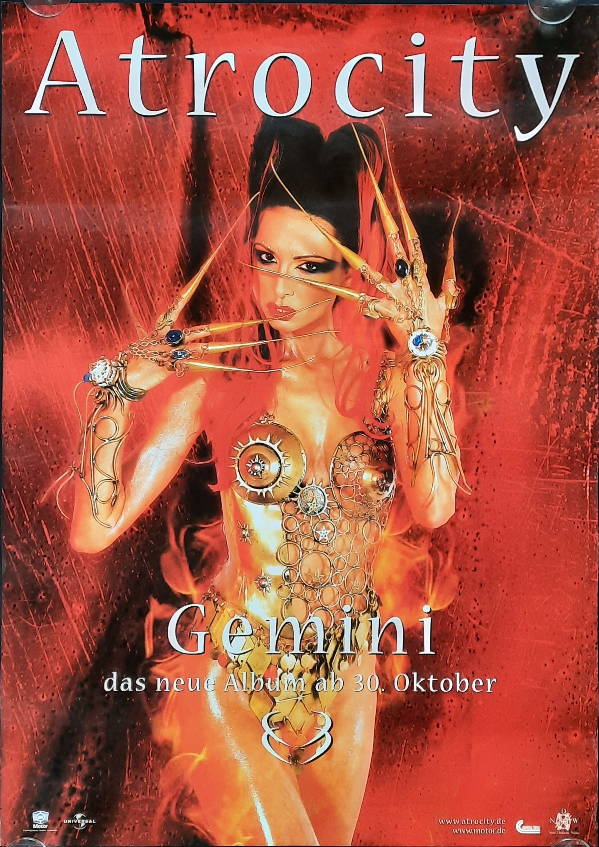 ATROCITY Original Promotion Poster - 2000 Album GEMINI 1