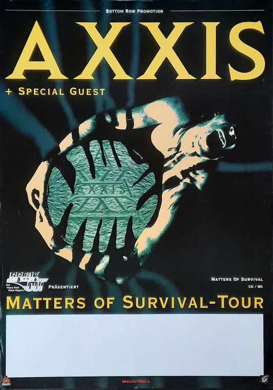 AXXIS Original Concert Poster 1995 Germany Europe 1