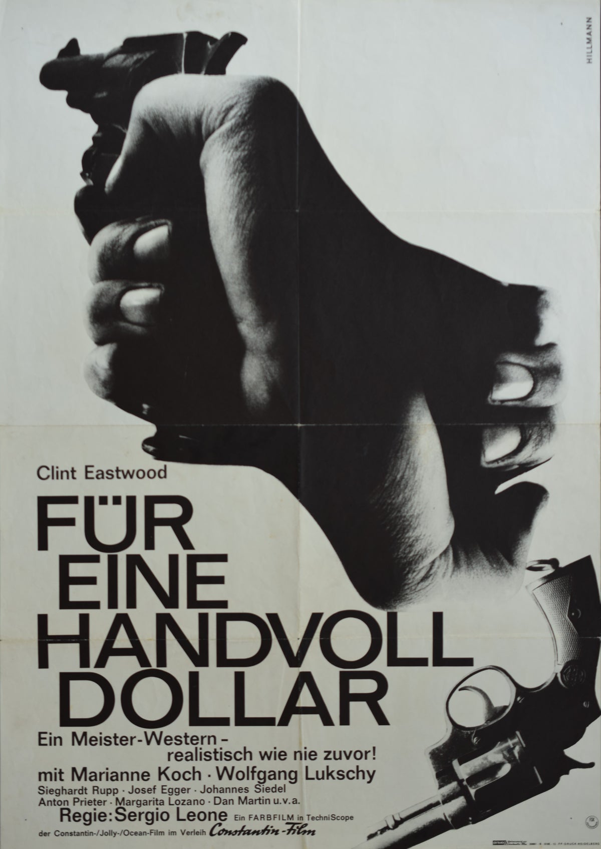 A FISTFUL OF DOLLARS 1965 Original Movie Poster - Clint Eastwood. German A1