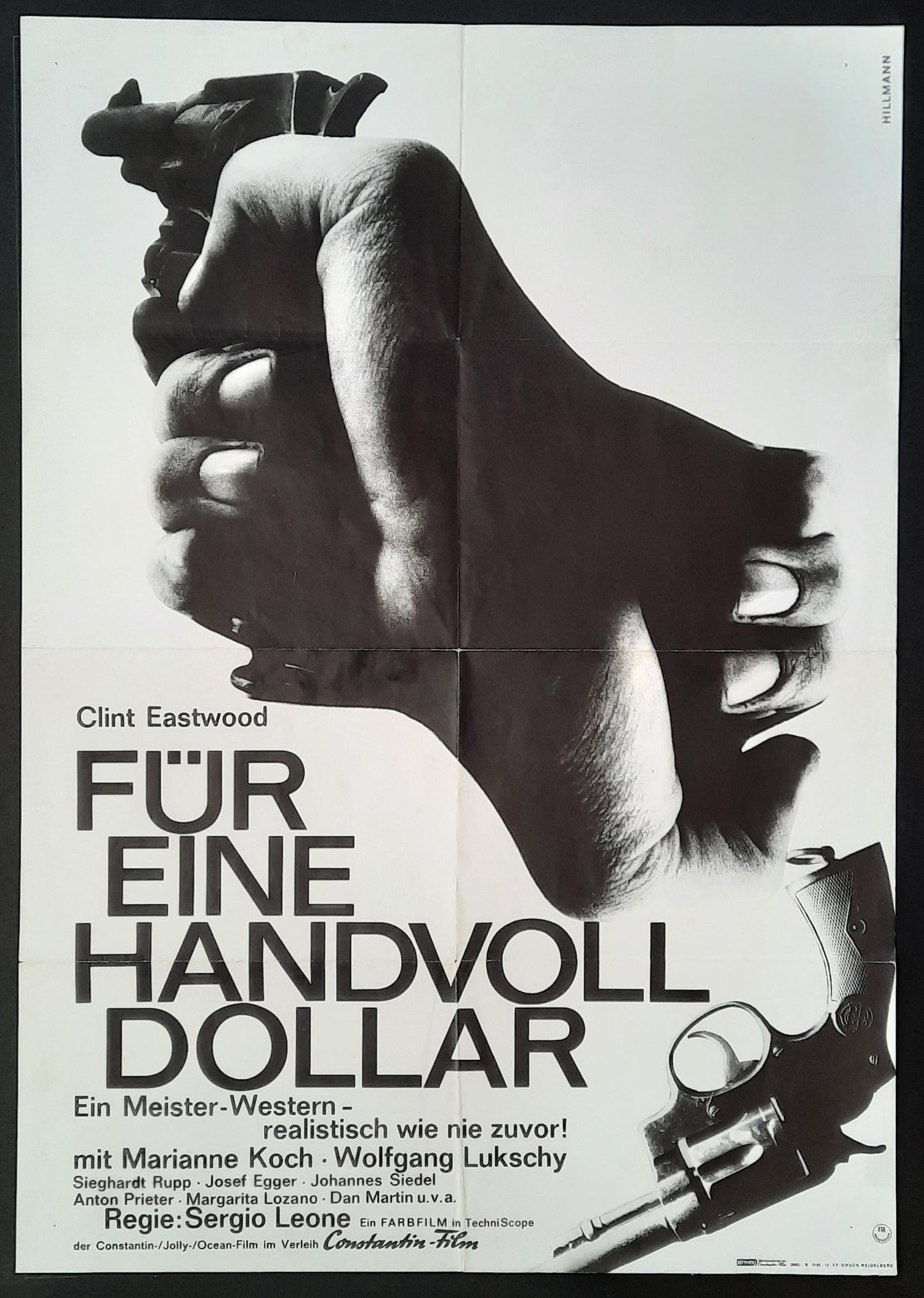 A FISTFUL OF DOLLARS Original Movie Poster 1965 Clint Eastwood Germany 1-Sheet 2