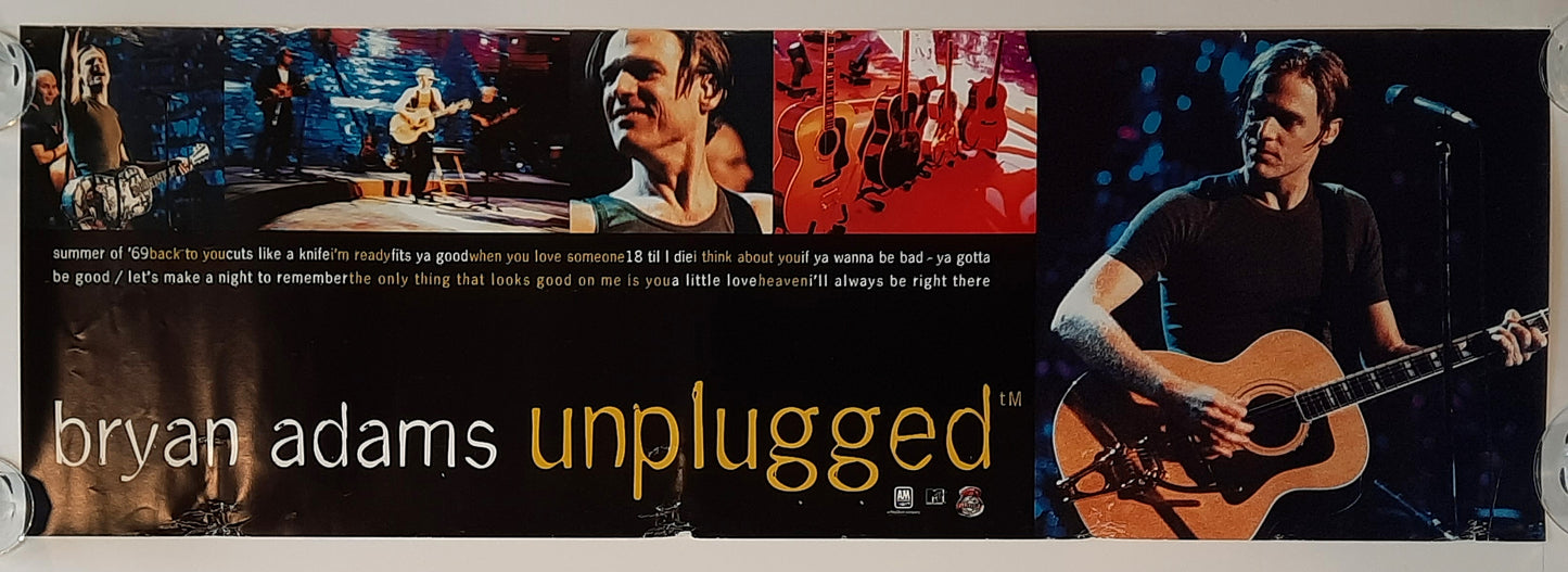 BRYAN ADAMS Original Promotion Poster - 1997Album "Unplugged" vertical format