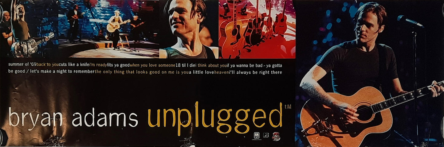 BRYAN ADAMS Original Promotion Poster - 1997Album "Unplugged" vertical format