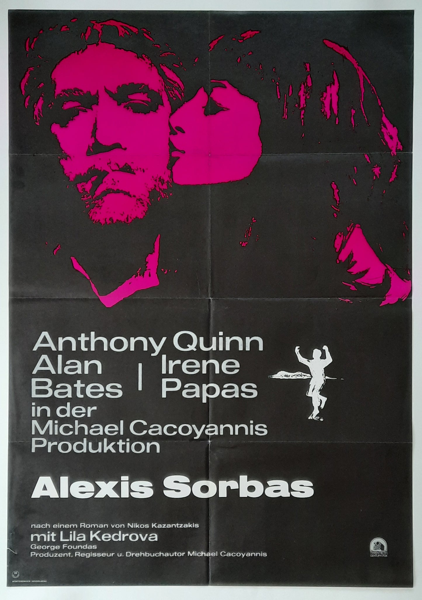 ALEXIS SORBAS 1970 (1965) Anthony Quinn A. Bates German 1-Sheet Movie Poster