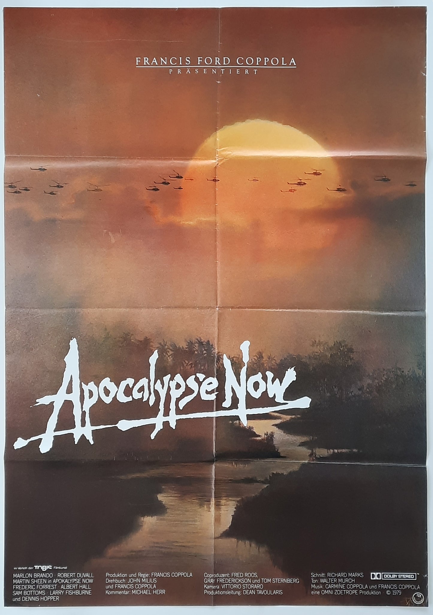 APOCALYPSE NOW 1979 Francis Ford Coppola Marlon Brando Martin Sheen German 1-Sheet Movie Poster