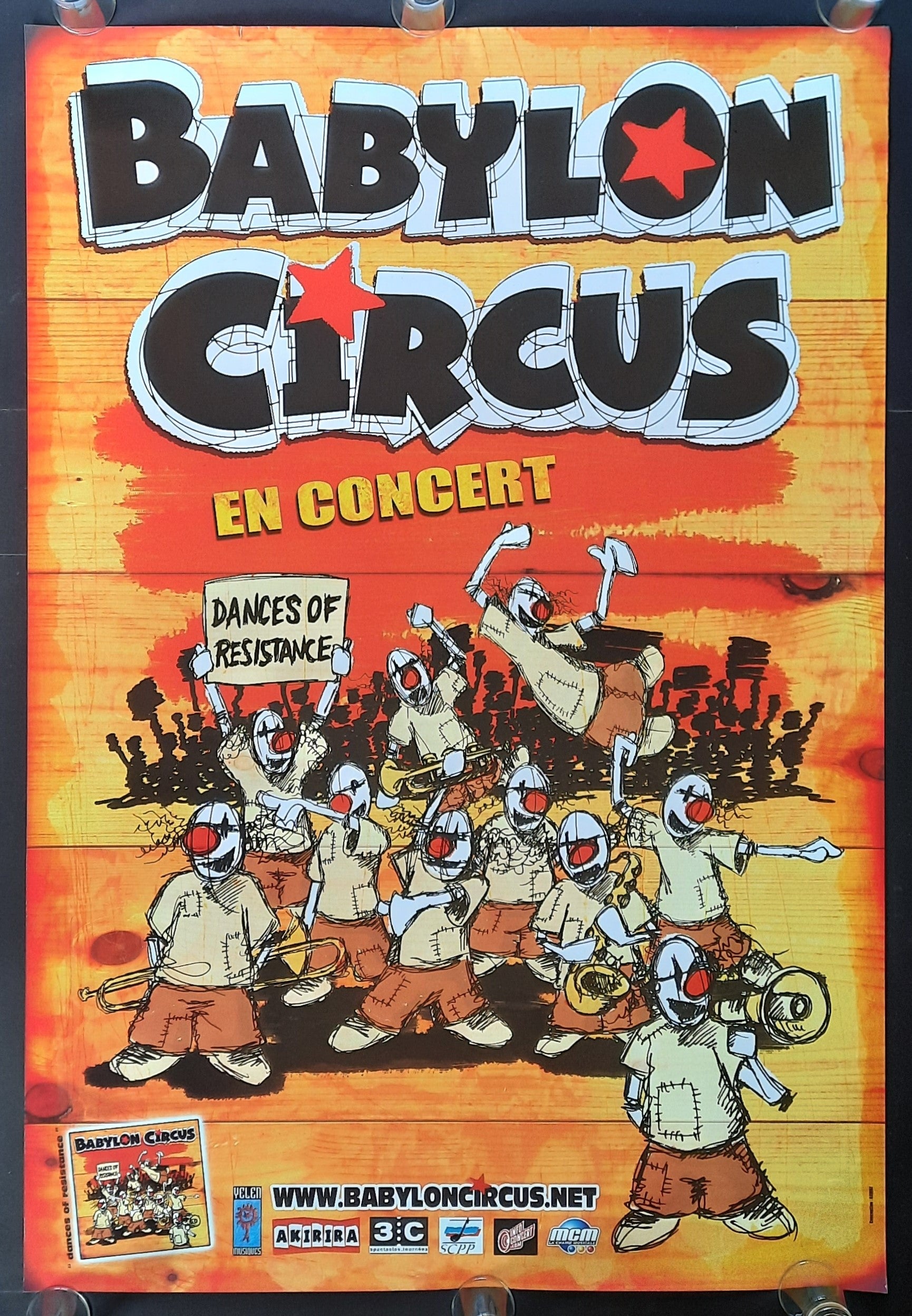 BABYLON CIRCUS Original Concert Poster 2004 Europe SUBWAY POSTER 1