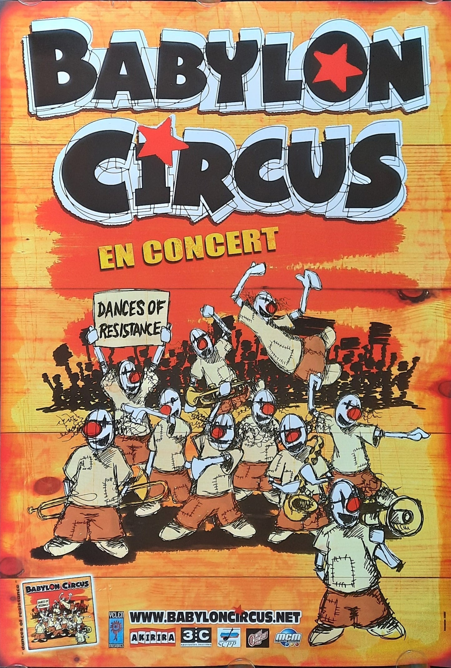 BABYLON CIRCUS Original Concert Poster 2004 Europe SUBWAY POSTER 1
