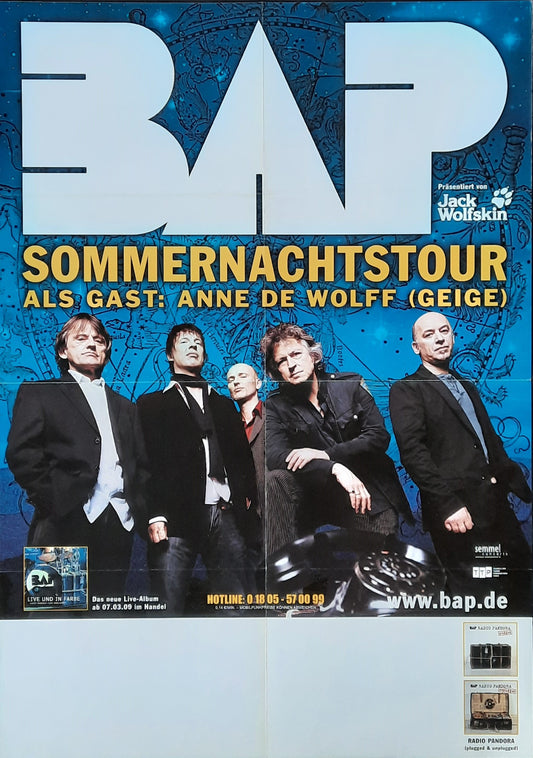 BAP Original Concert Poster 2010 Germany 1