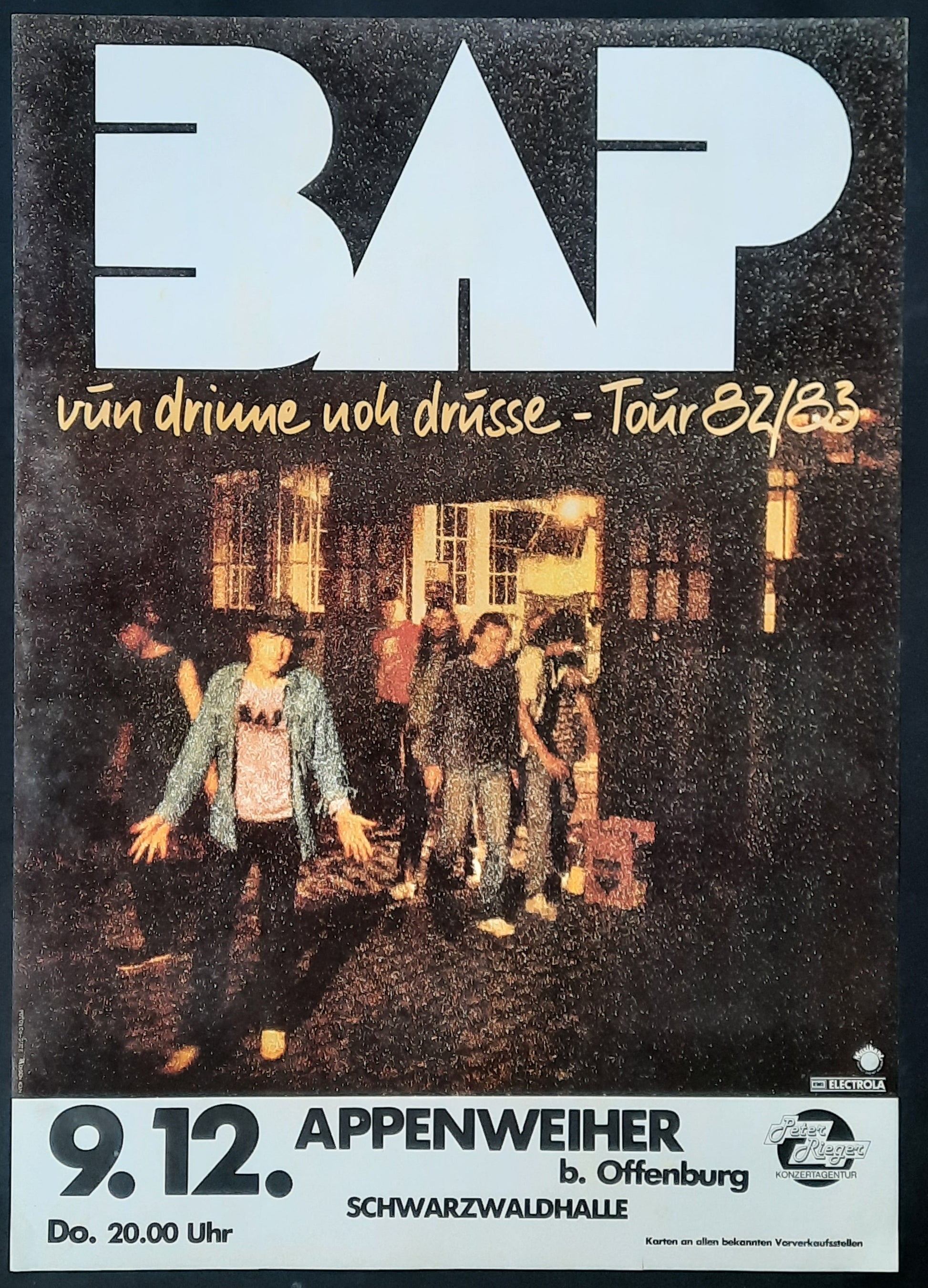 BAP Original Concert Poster December 9, 1982 Appenweiher Germany 1